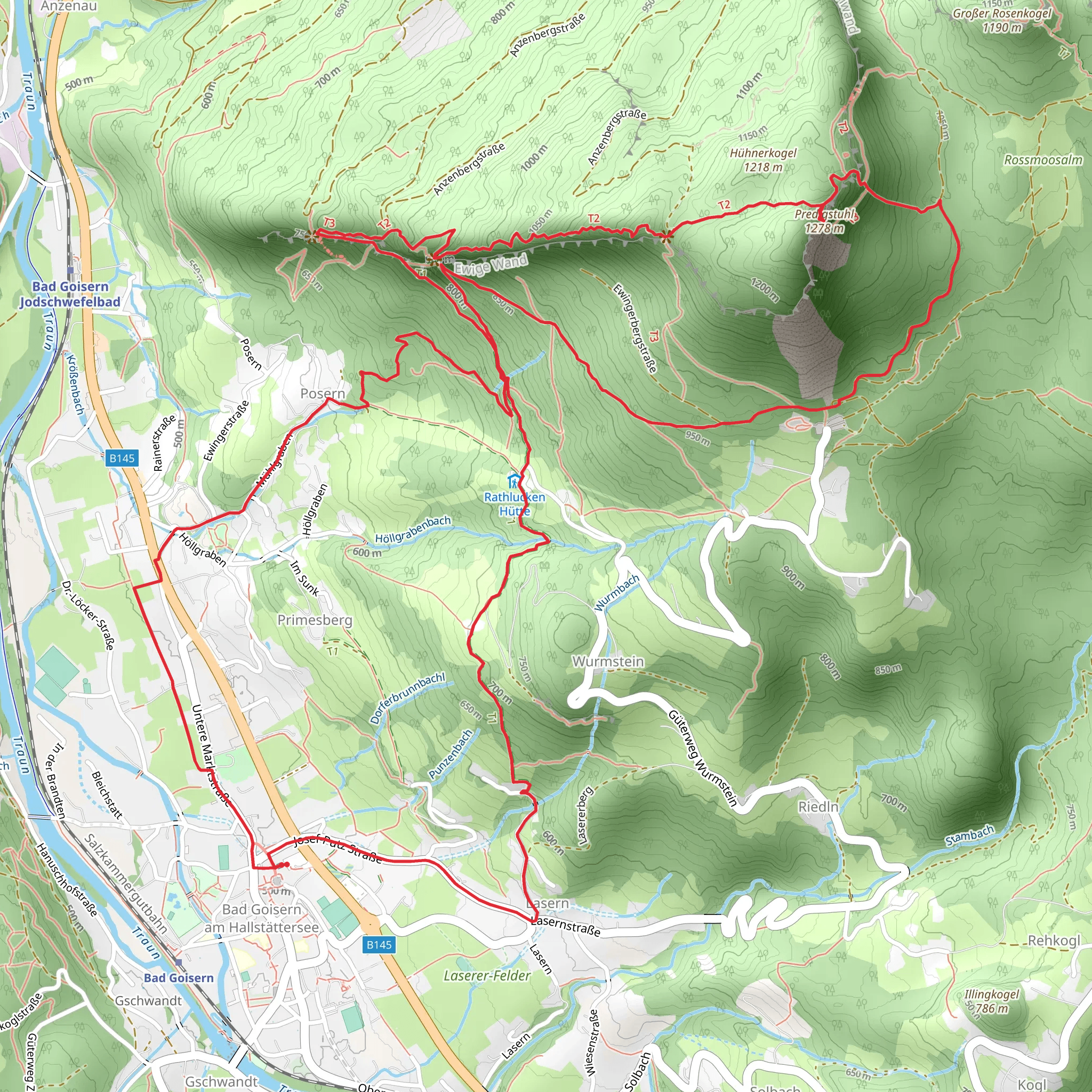 Predigstuhl Hike mobile static map