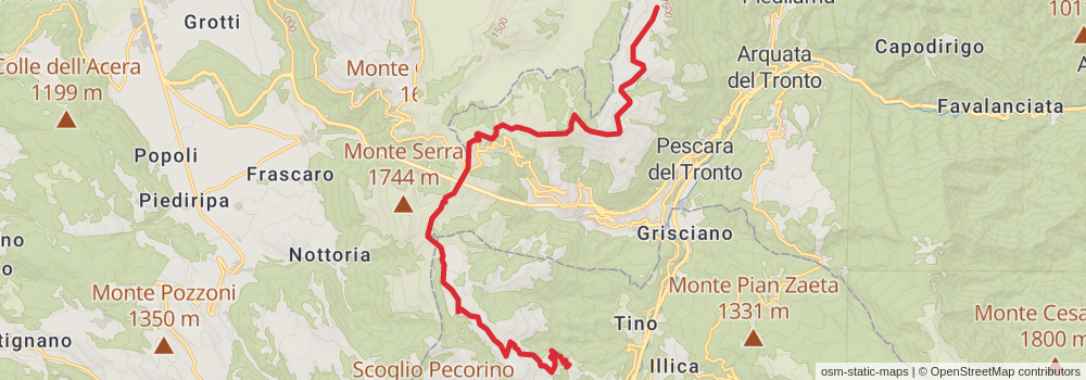 Sentiero Italia - Apennines Section stage 45 Map