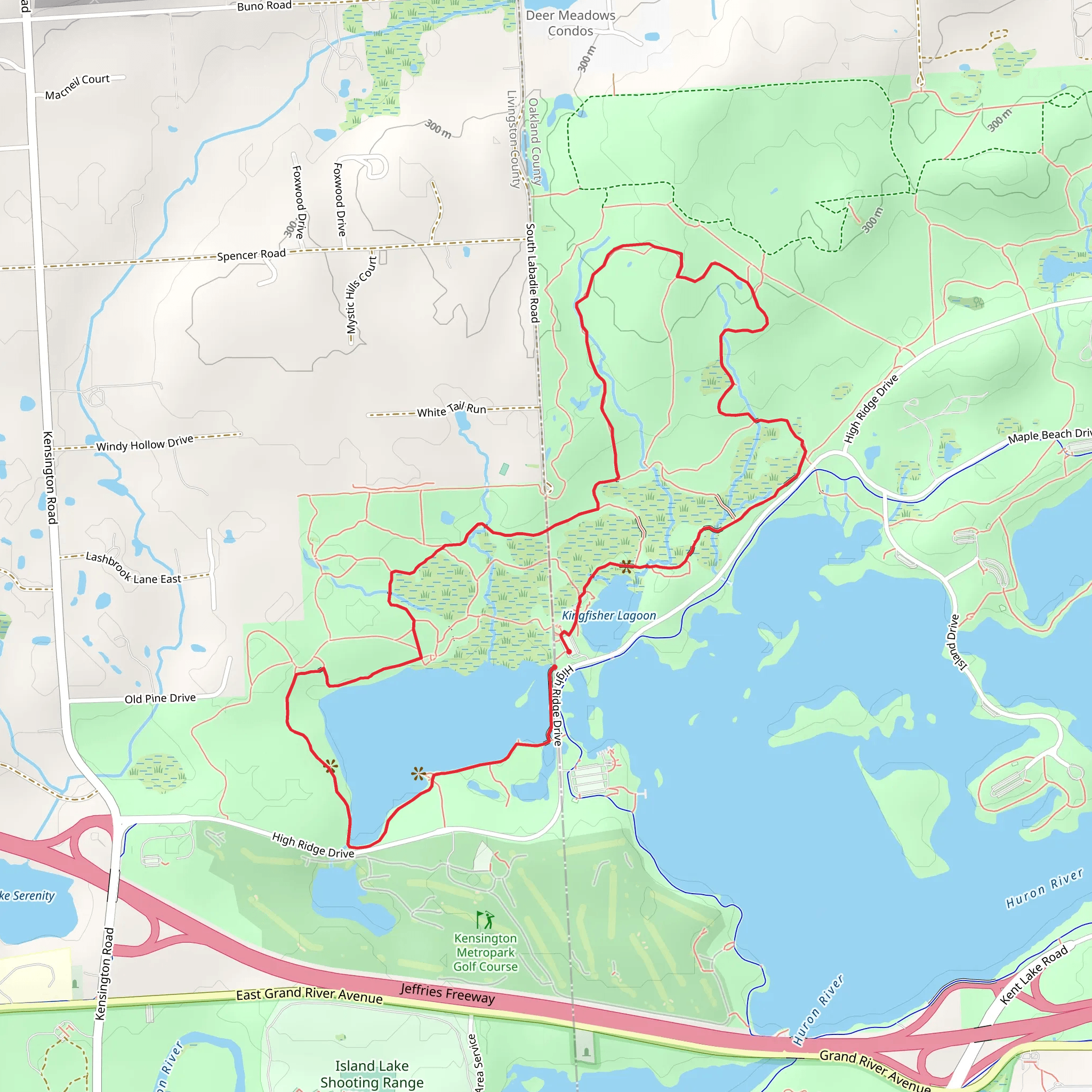 Wildwing Trail, Deer Run and Fox Trail mobile static map