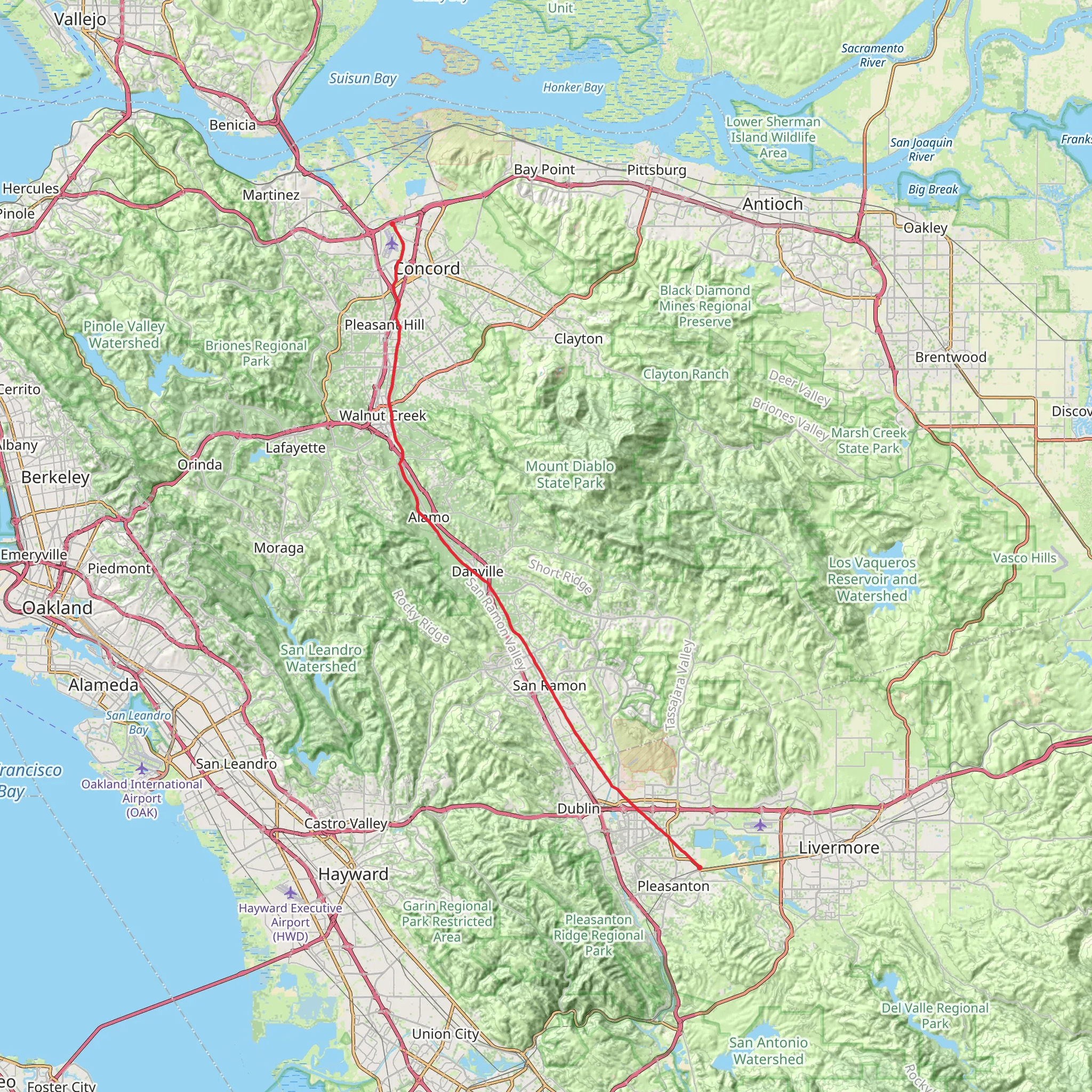 Iron Horse Trail mobile static map