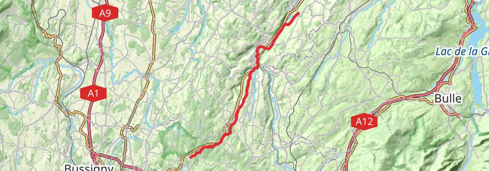 Camino Basel-Geneva via Bern stage 11 Map