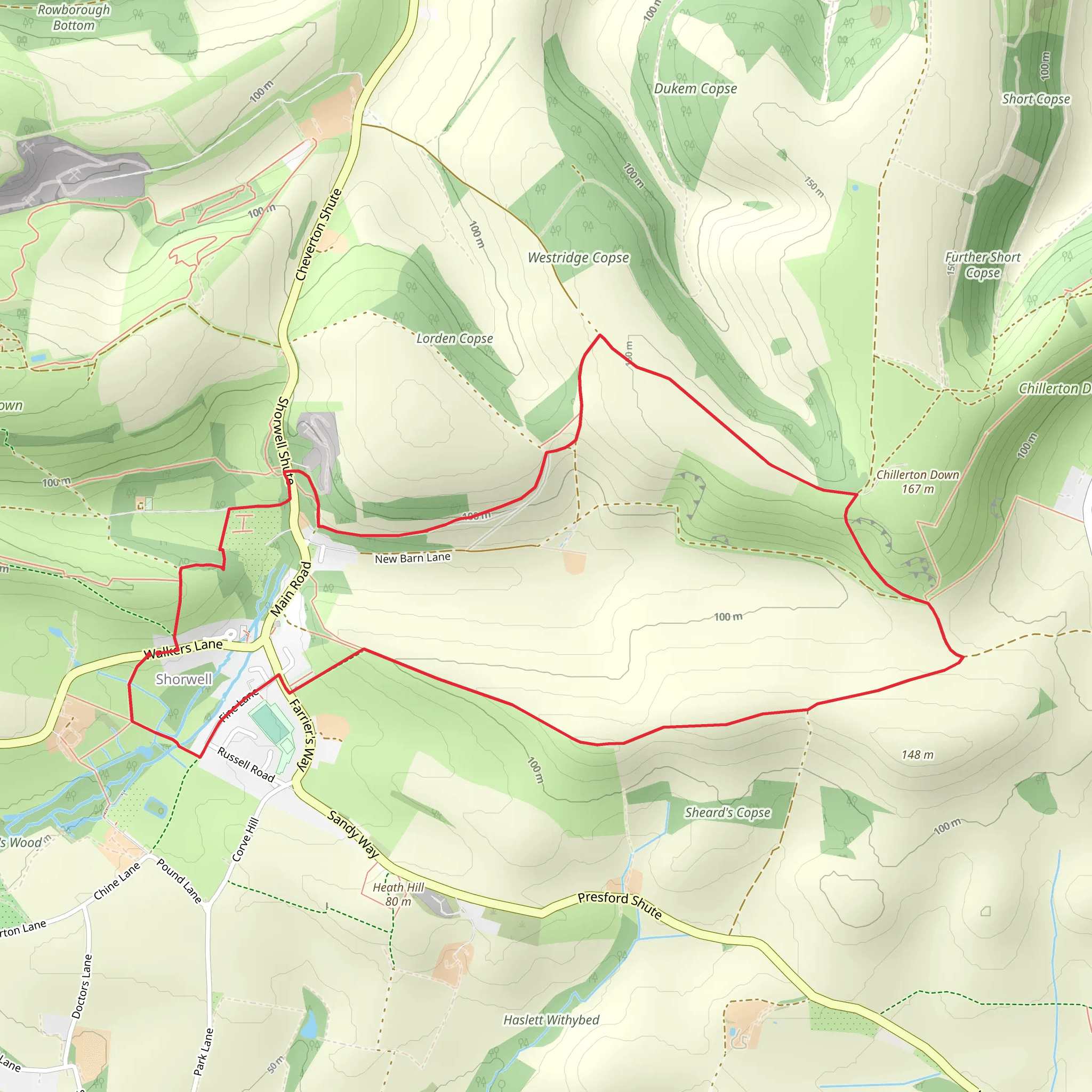 Shorwell Loop mobile static map