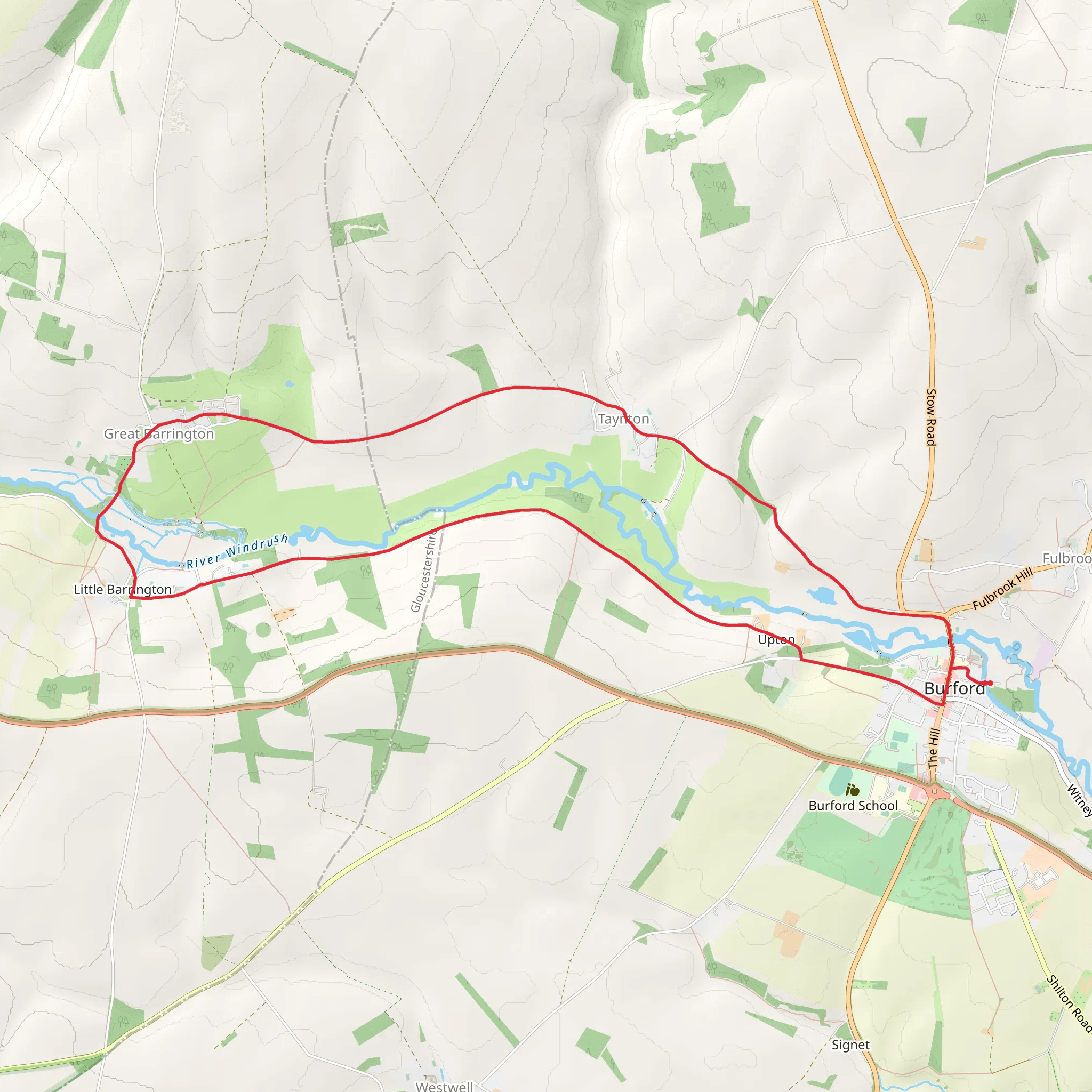 Burford to Great Barrington Loop mobile static map