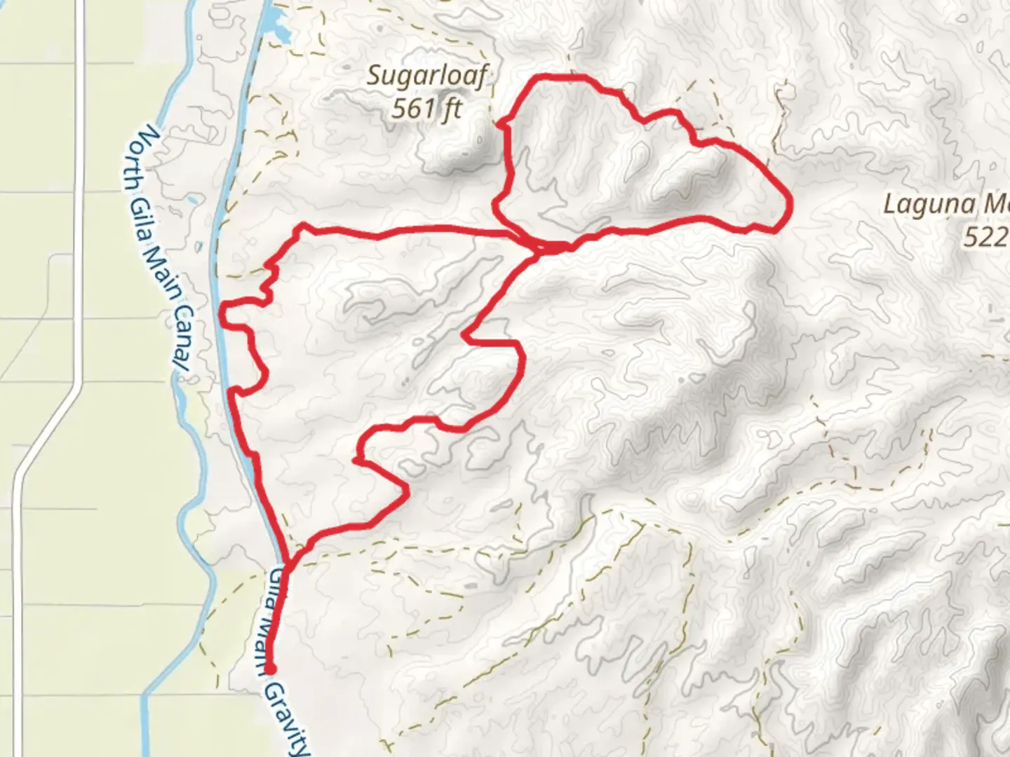 An image depicting the trail Ryan, Moon Rocks and Picnic Table Loop and its surrounding area.