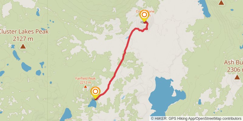 Lassen Volcanic National Park Lakes Loop spur 1 Map