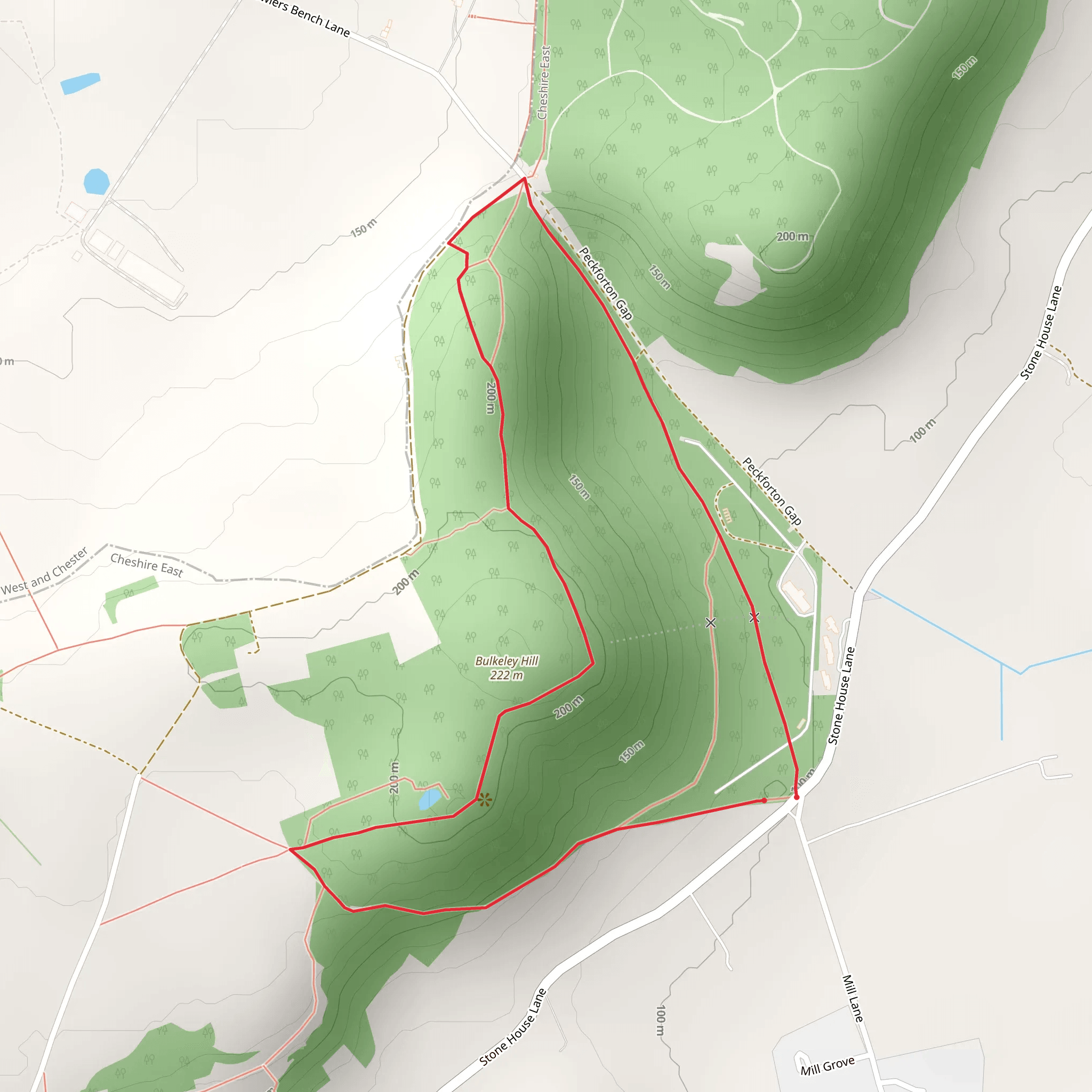 Bulkeley Hill Loop mobile static map