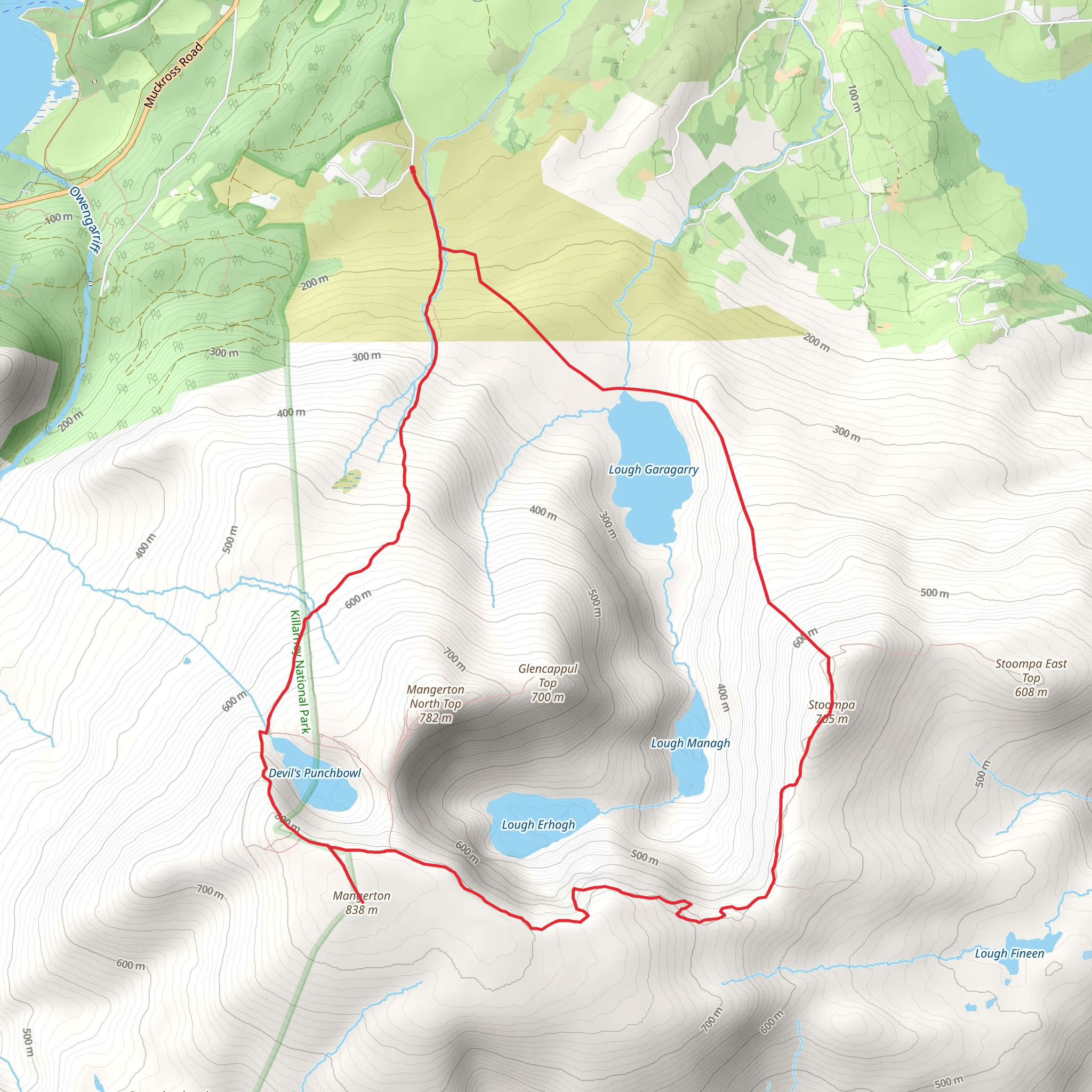 Mangerton Circular Trail mobile static map