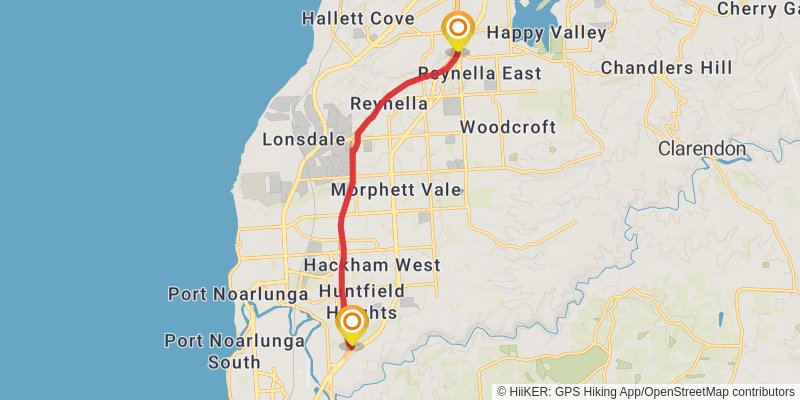 Coast To Vines Rail Trail and Shiraz Trail alt 1 Map