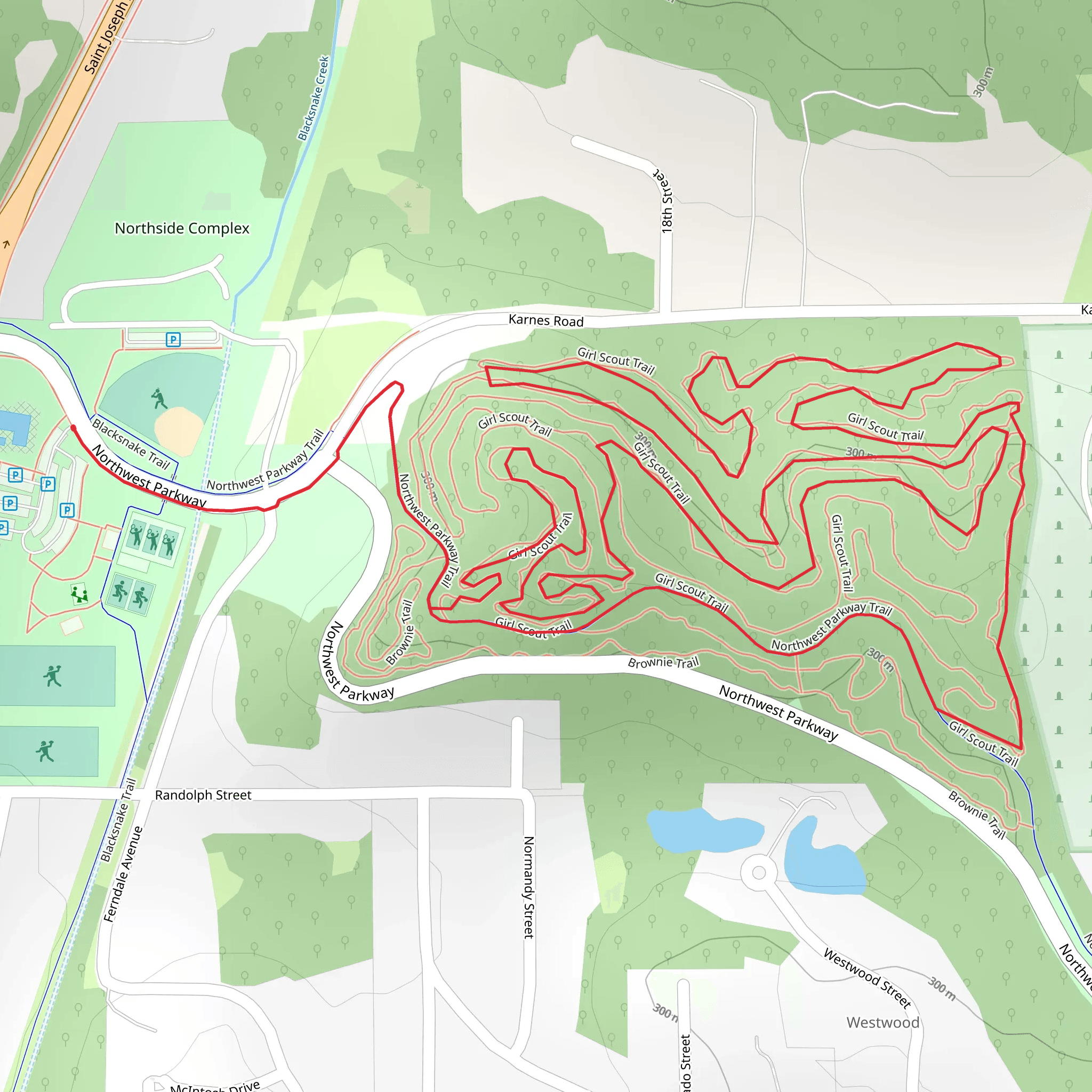 Northwest Parkway Loop mobile static map