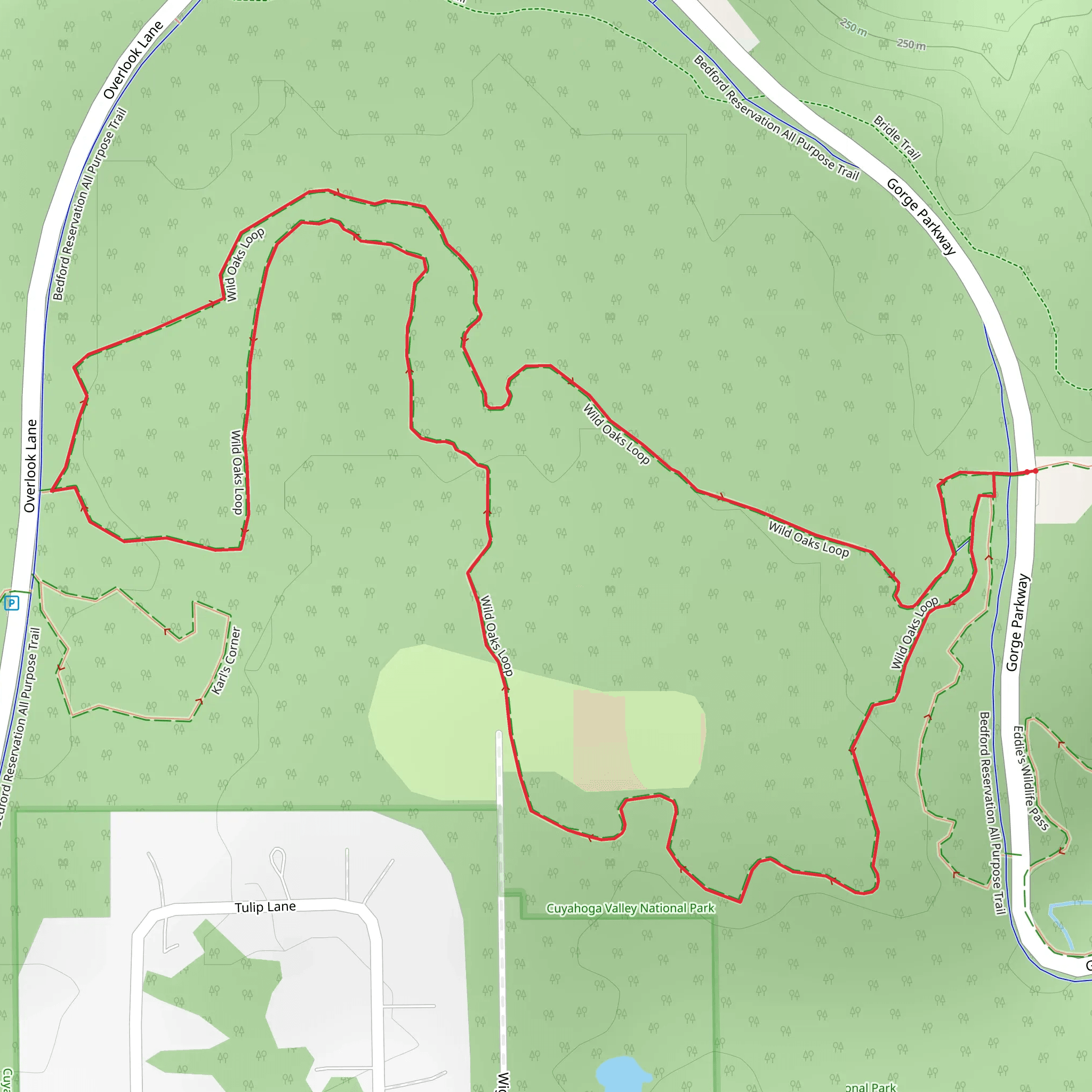 Wild Oaks Loop mobile static map