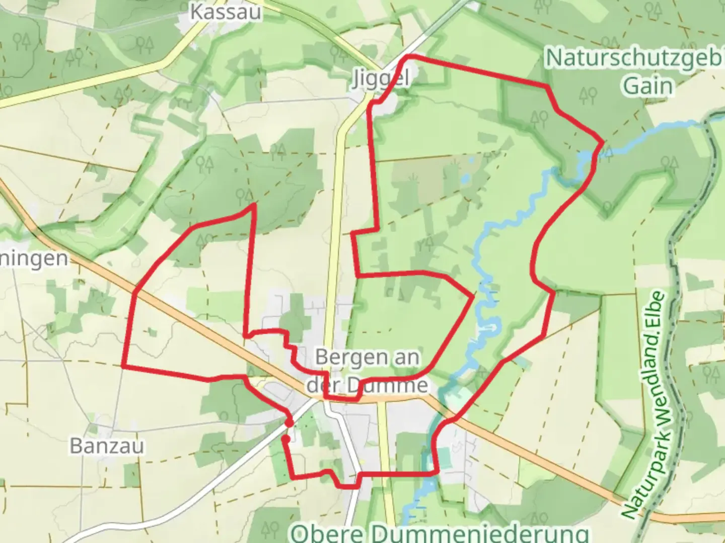 An image depicting the trail Dummeweisen Weg and its surrounding area.