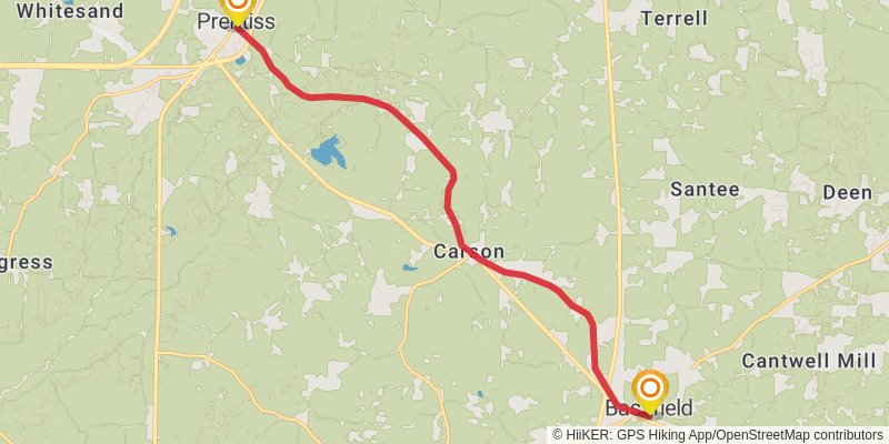 Longleaf Trace Trail stage 3 Map
