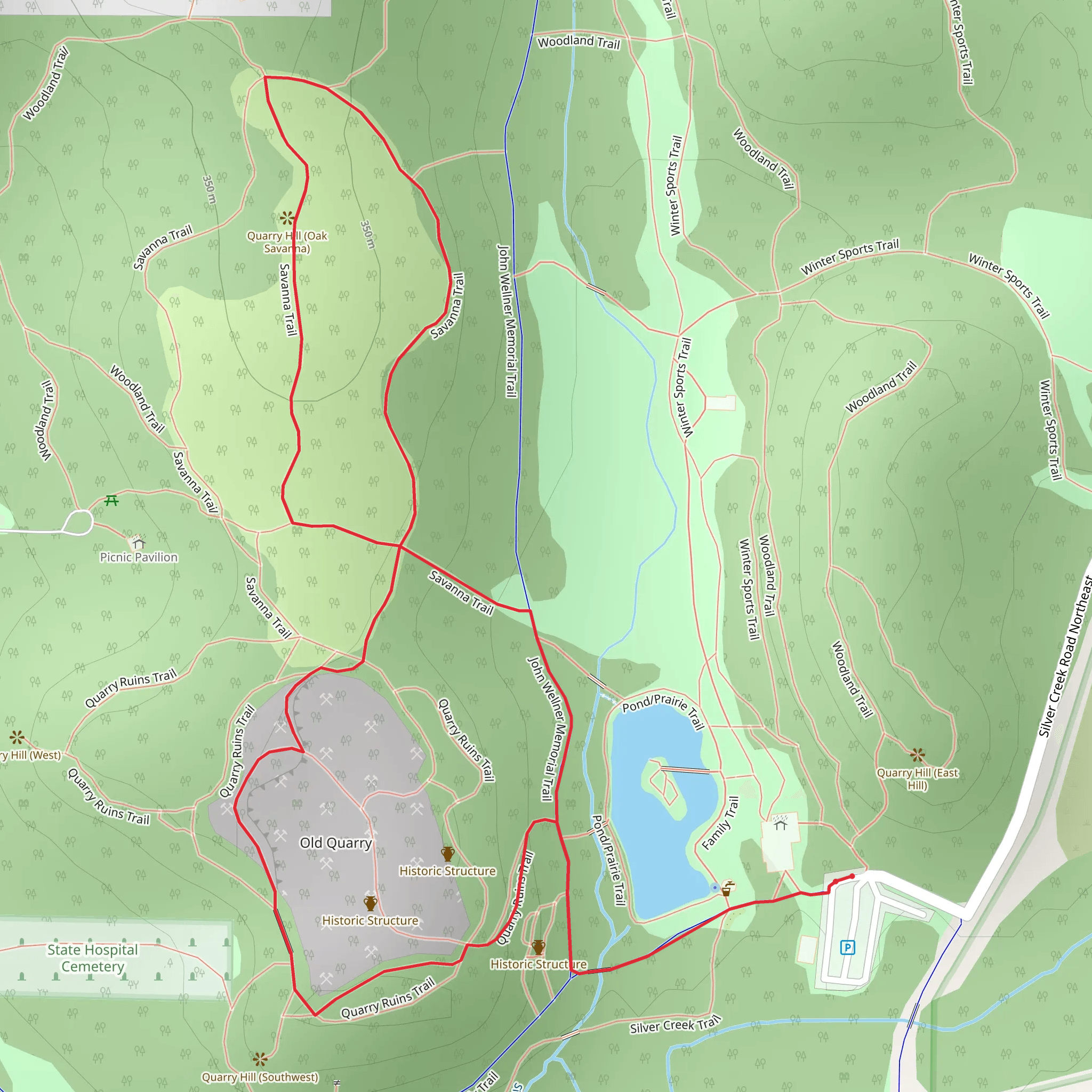 Savanna Trail Loop mobile static map