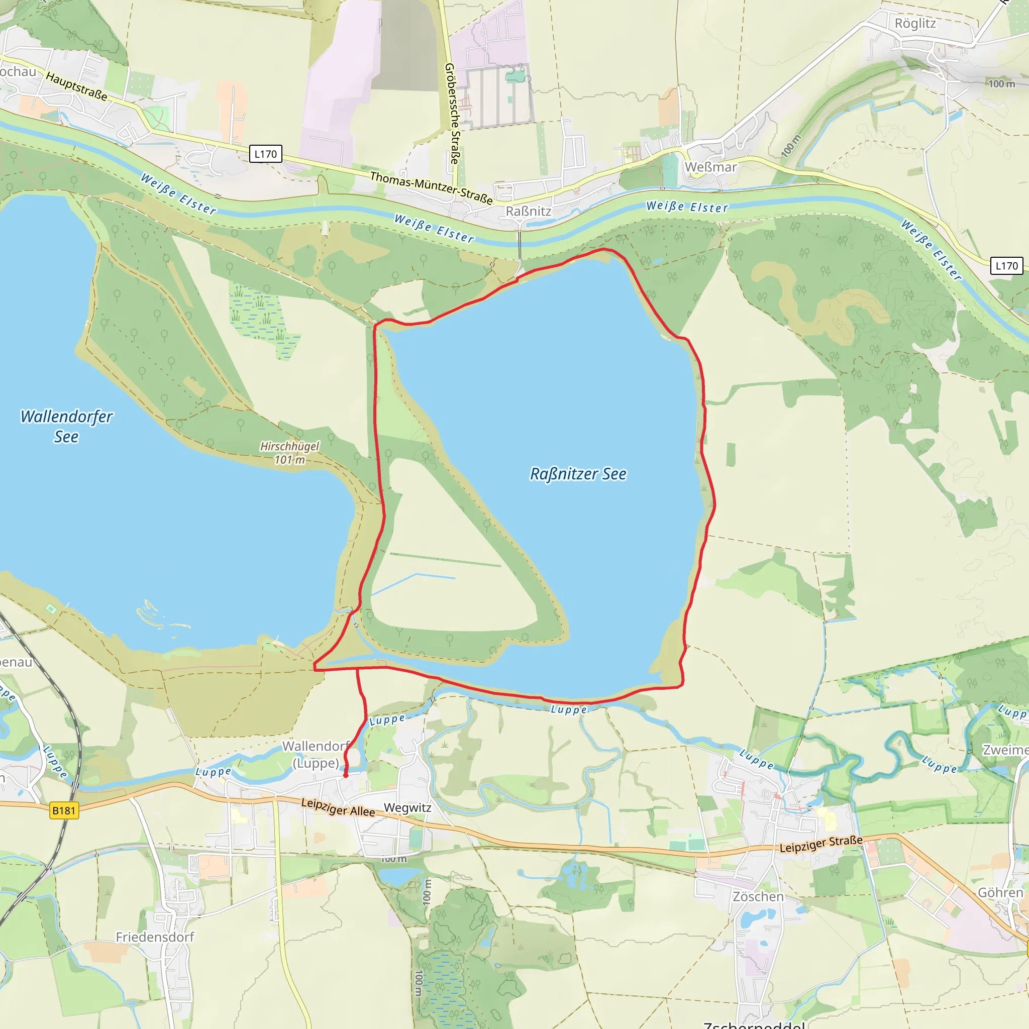 Raßnitzer See Loop mobile static map