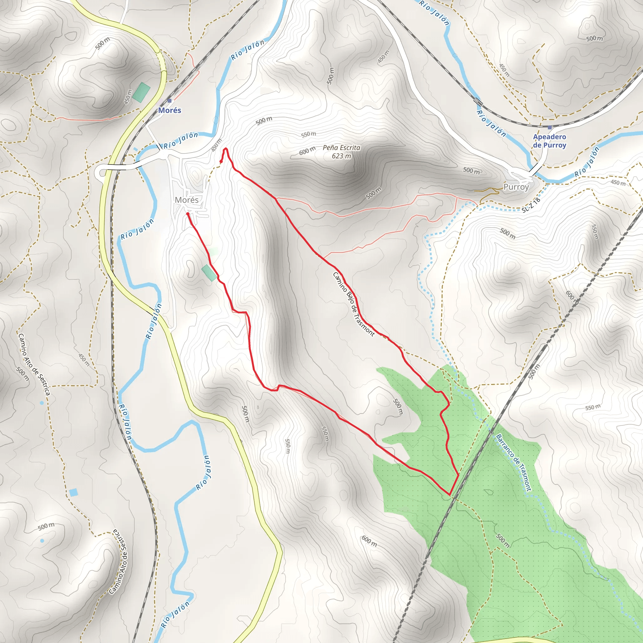 Trasmont de Mores Route SL Z 17 mobile static map