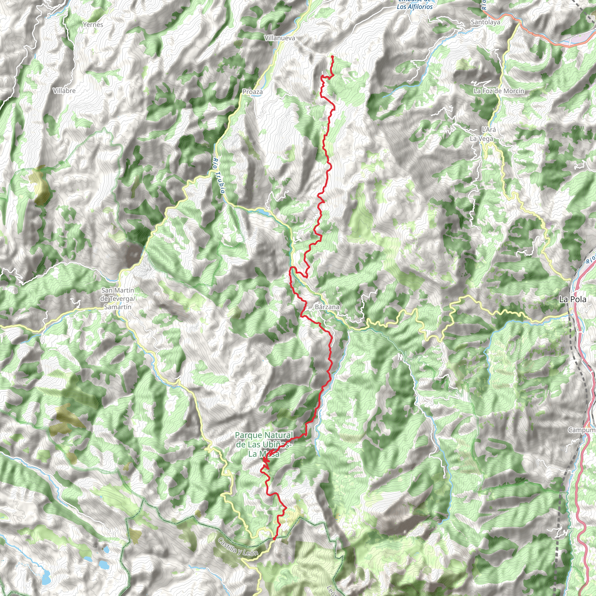 GR 207 Camín Real del Puerto de Ventana o Ruta de las reliquias mobile static map