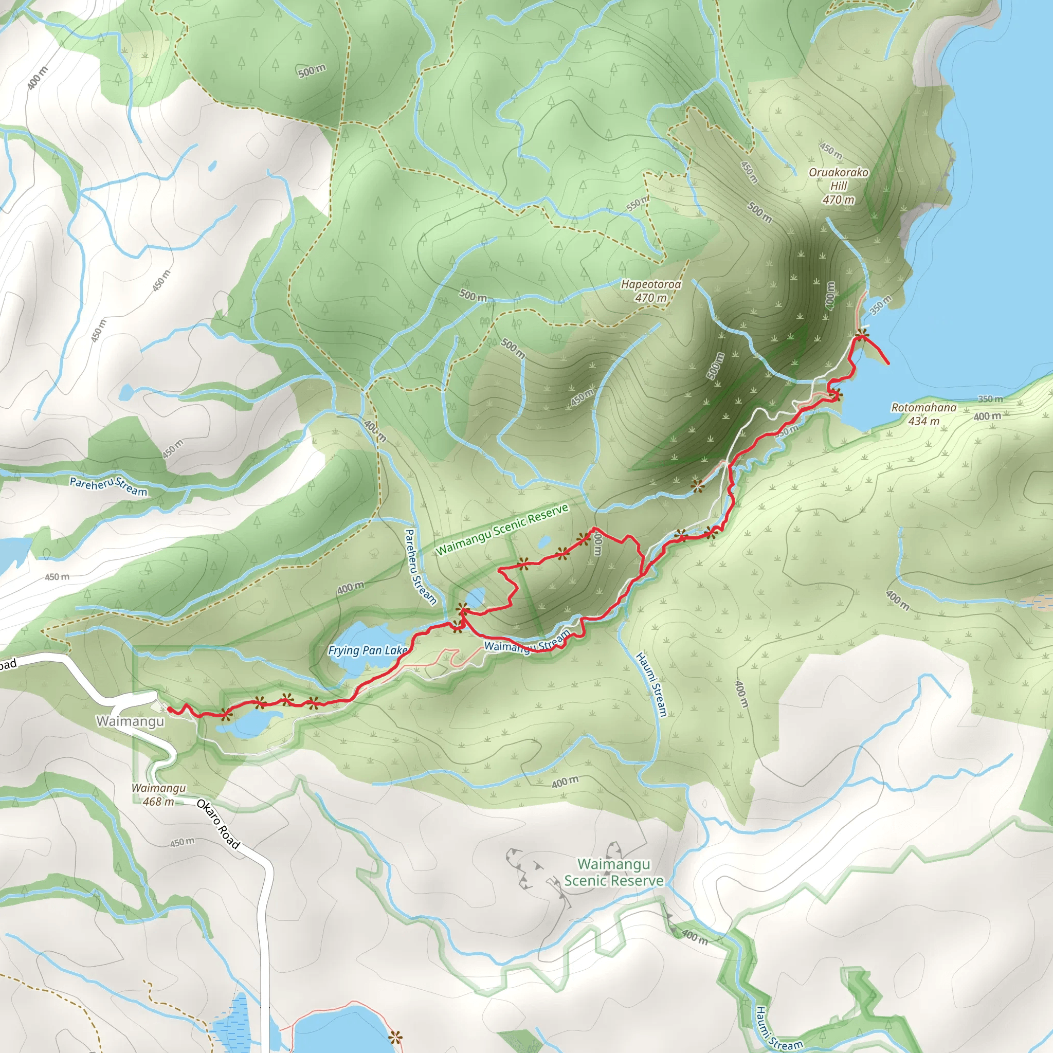 Waimangu Thermal Valley Walk mobile static map