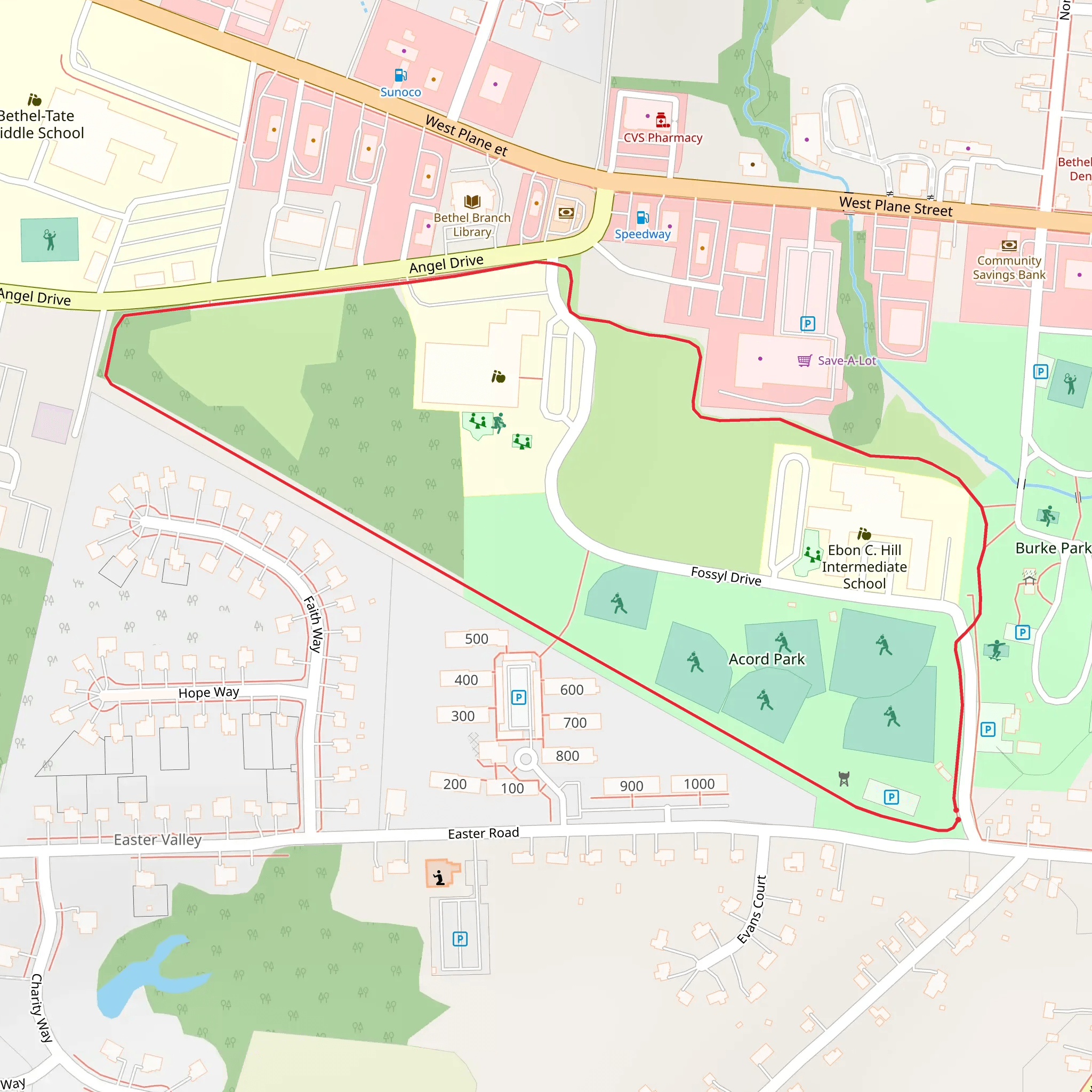 Acord Park Loop mobile static map