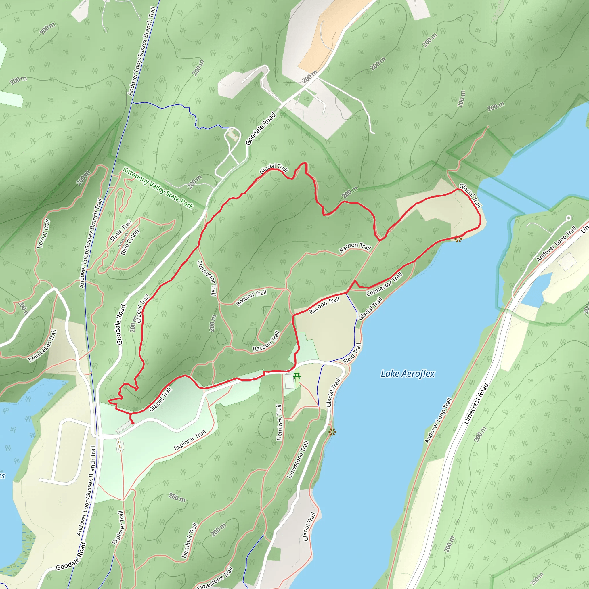 Loop beside Lake Aeroflex - West mobile static map
