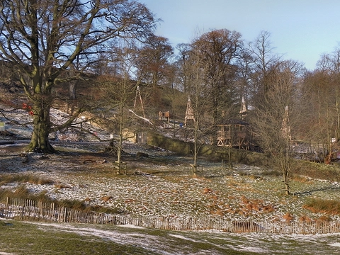 An image depicting the trail Mill Pond, Crow Wood and Elmerhurst Wood Loop and its surrounding area.