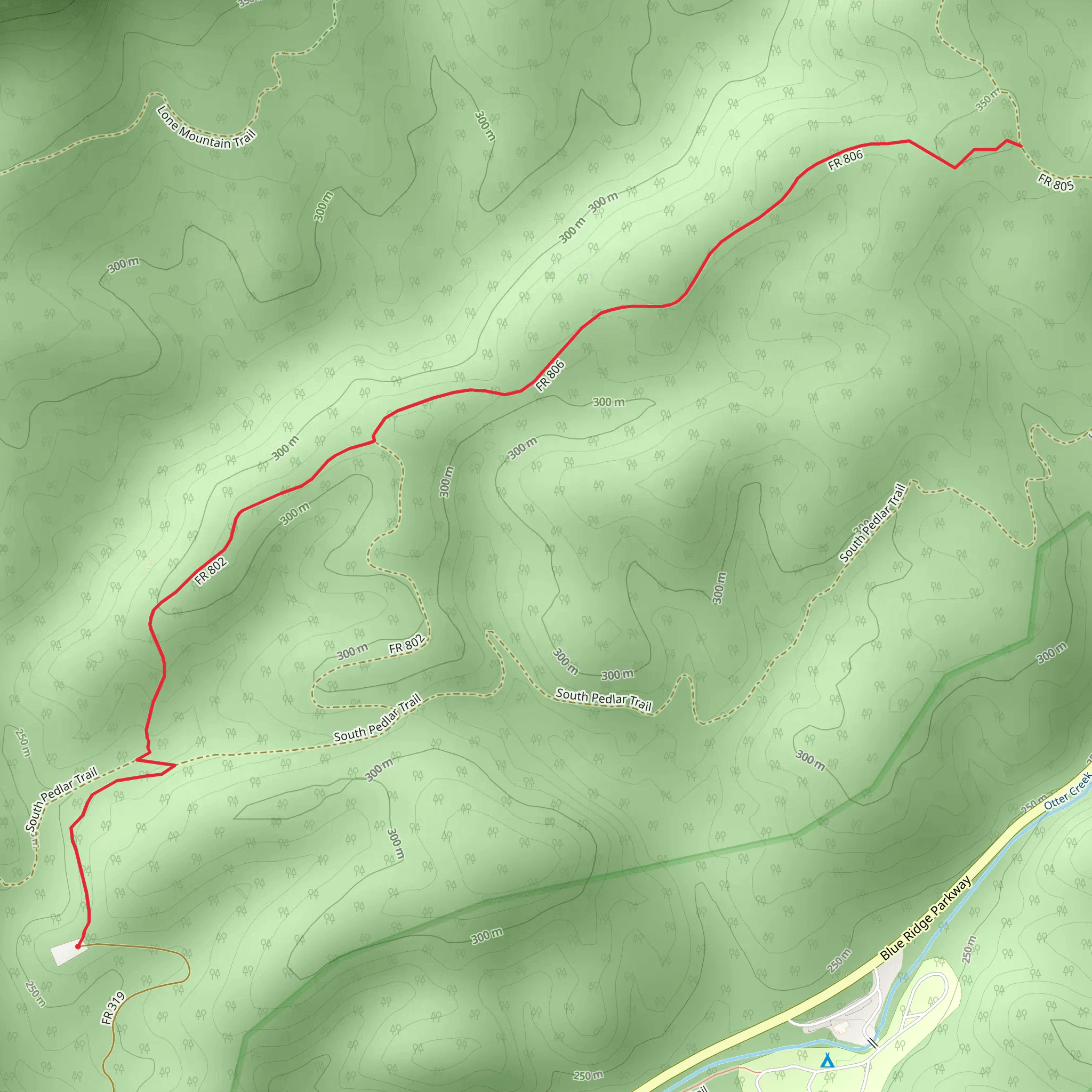 Piney Trail mobile static map