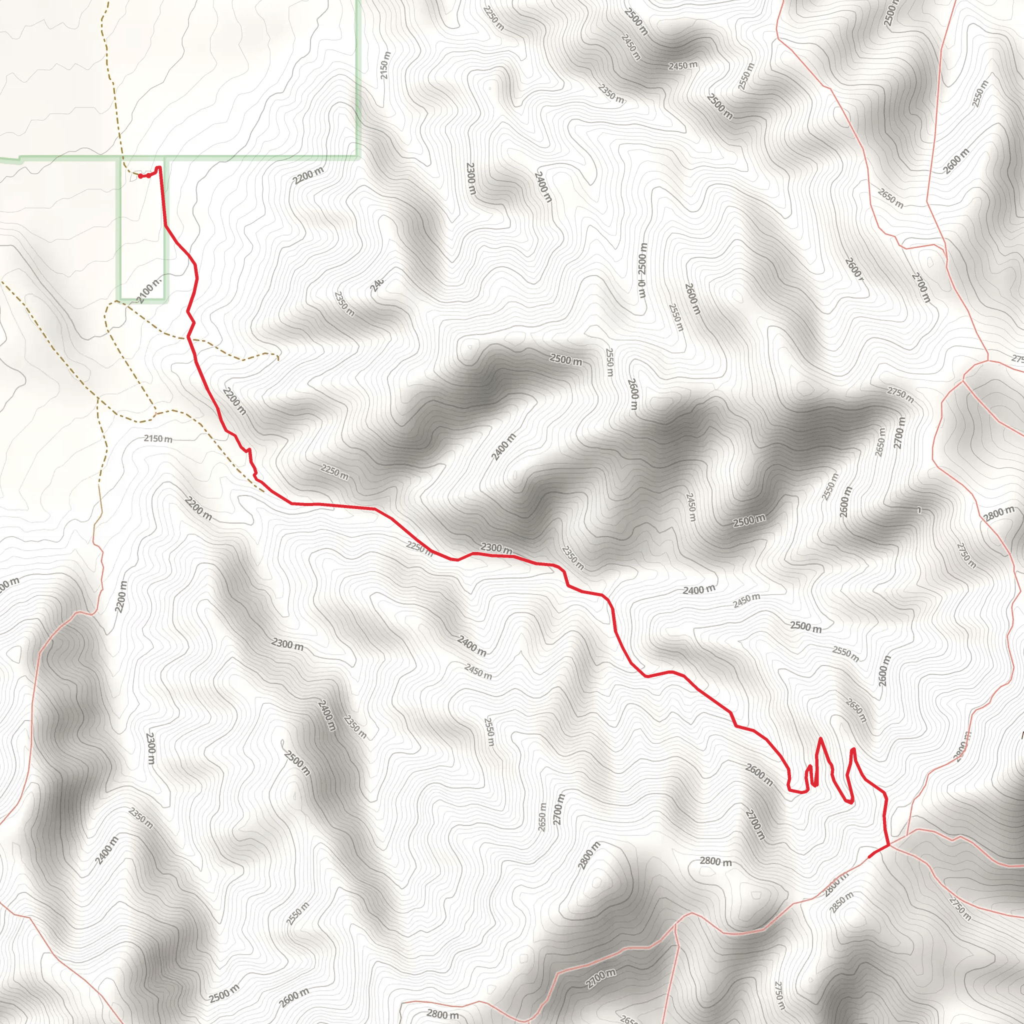 Water Canyon Trail mobile static map