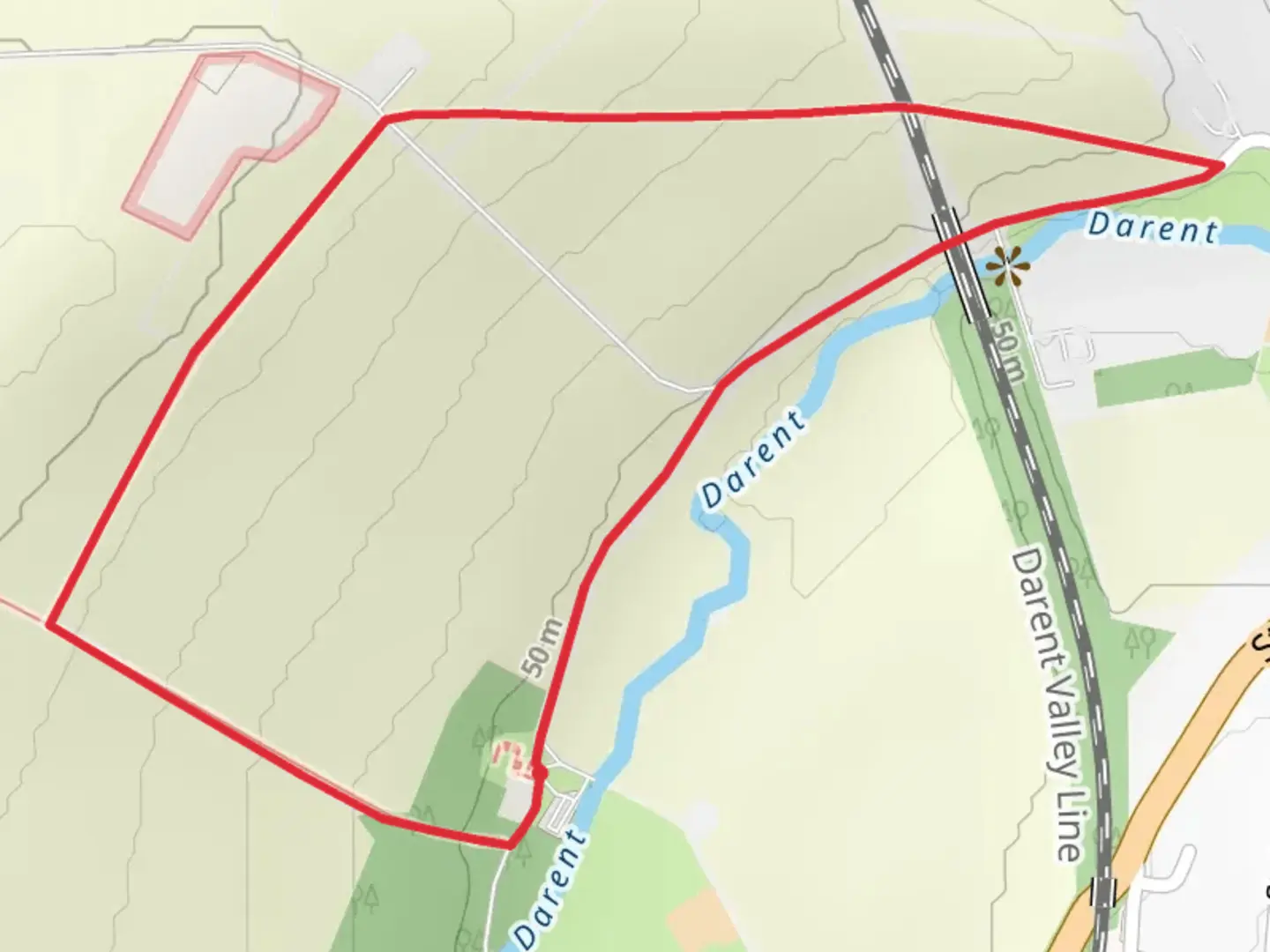 An image depicting the trail Eagle Heights Wildlife Foundation Loop and its surrounding area.