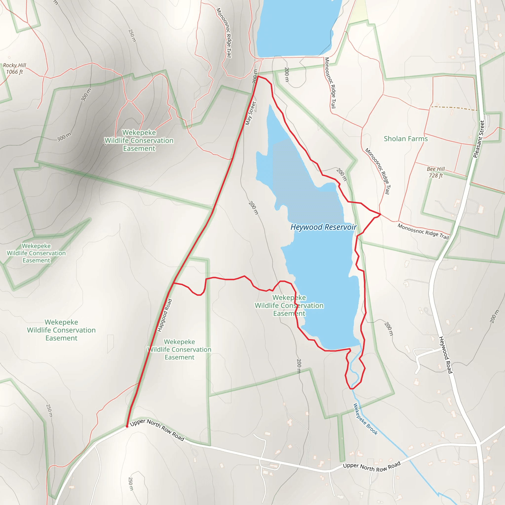 Heywood Reservoir Loop Trail mobile static map