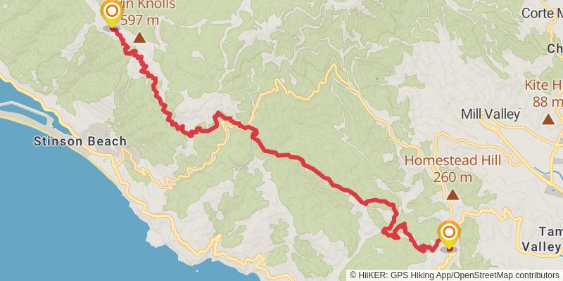 American Discovery Trail - California stage 32 Map