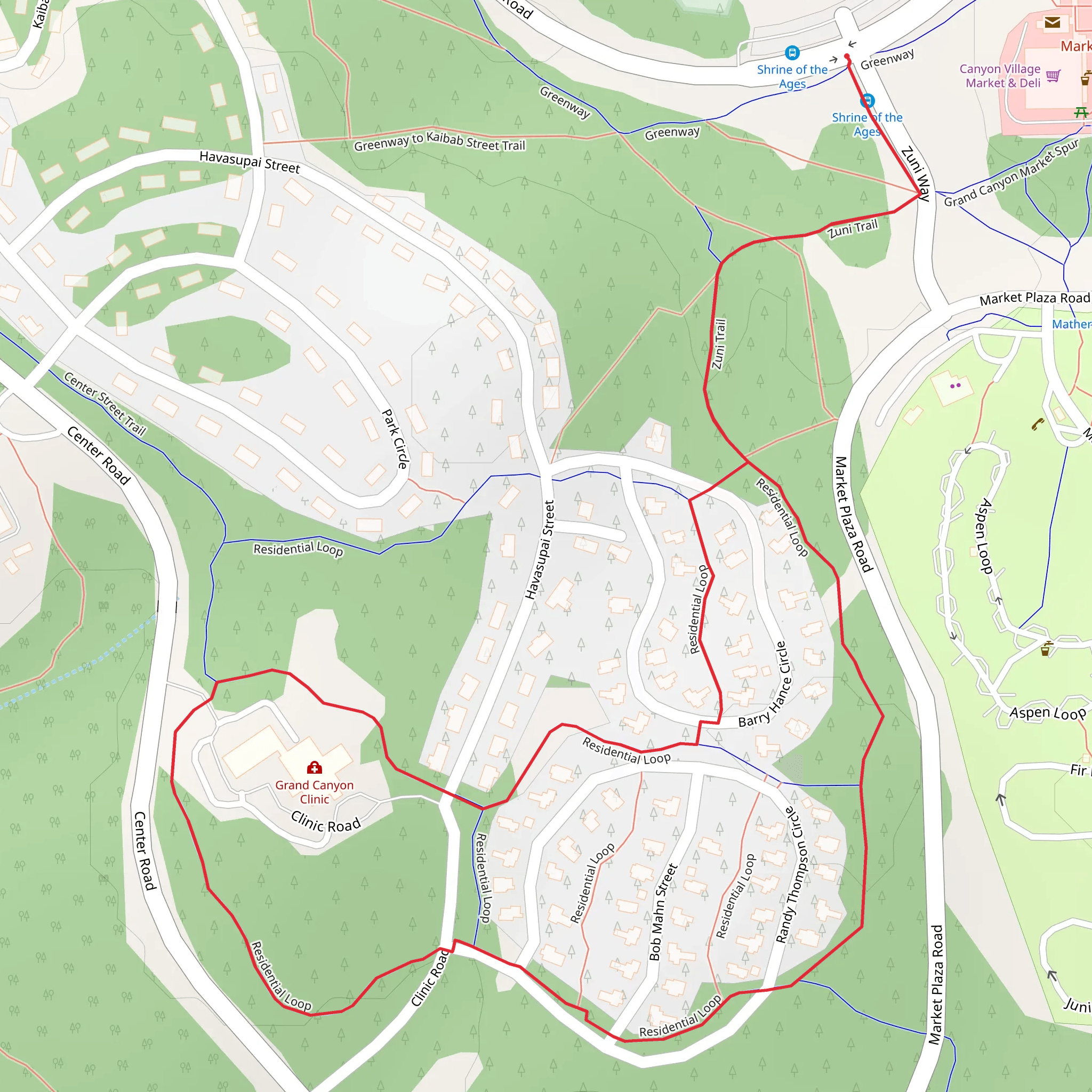 Residential Loop mobile static map