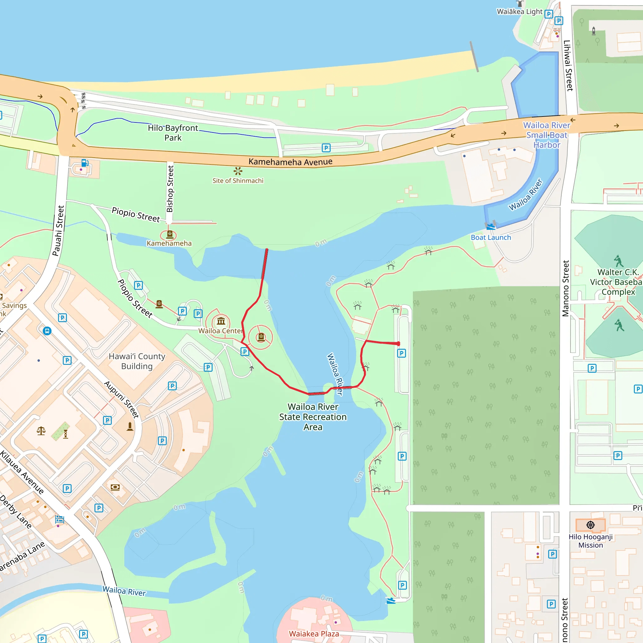 Wailoa River mobile static map