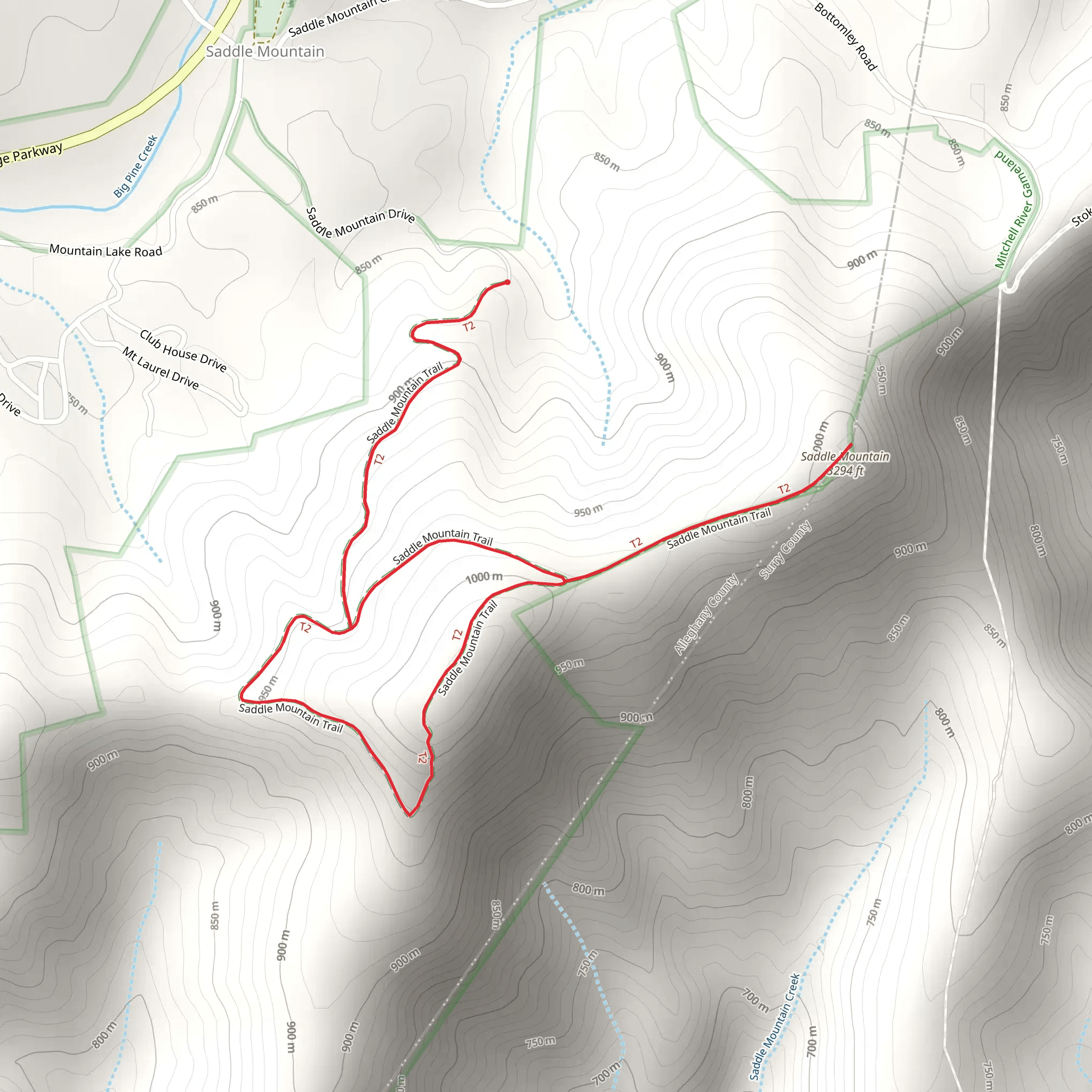 Saddle Mountain Loop Trail mobile static map