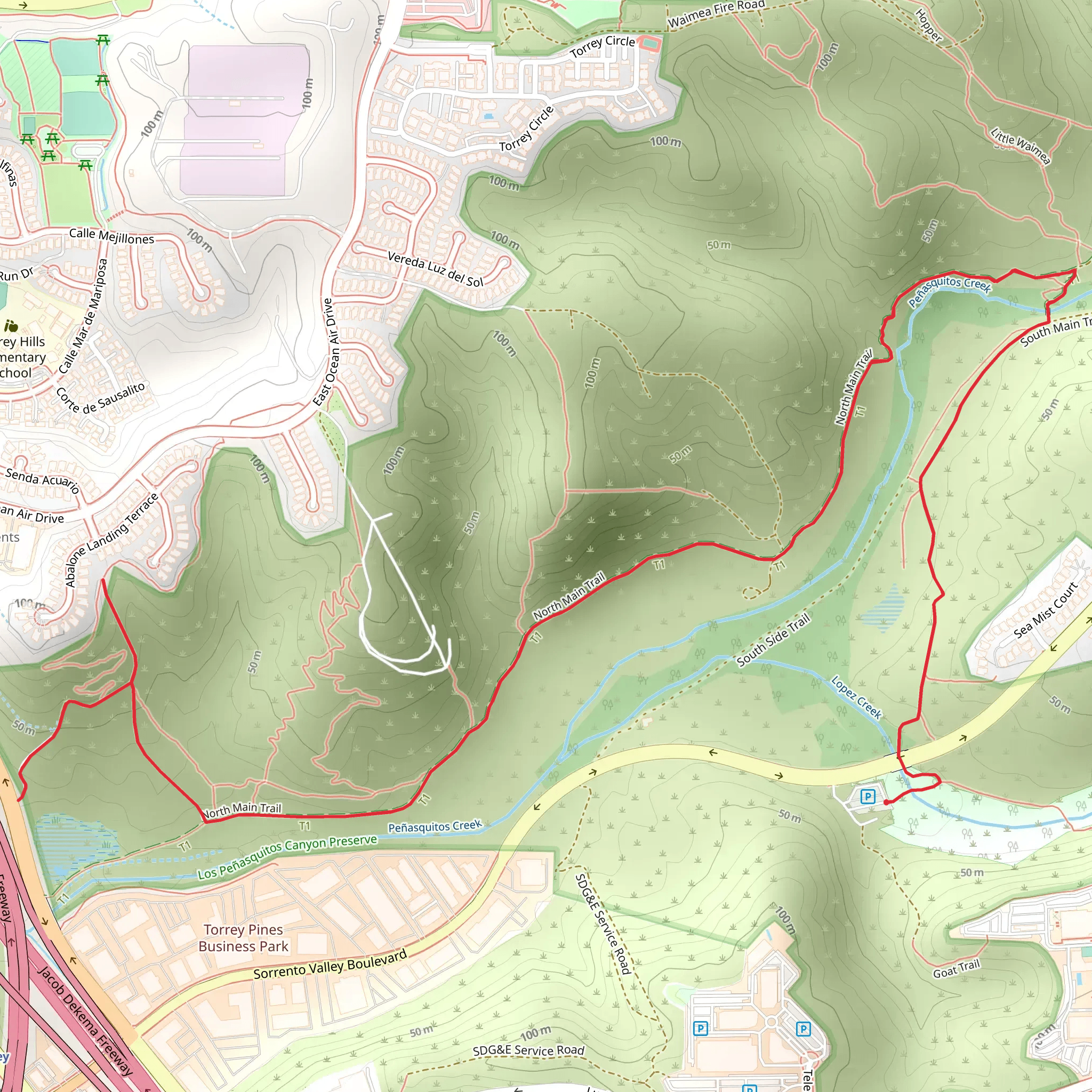North Main Trail mobile static map