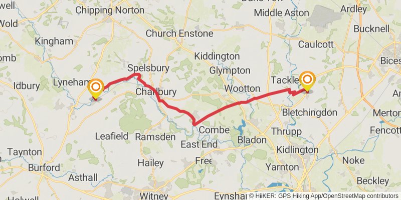 Oxfordshire Way stage 2 Map