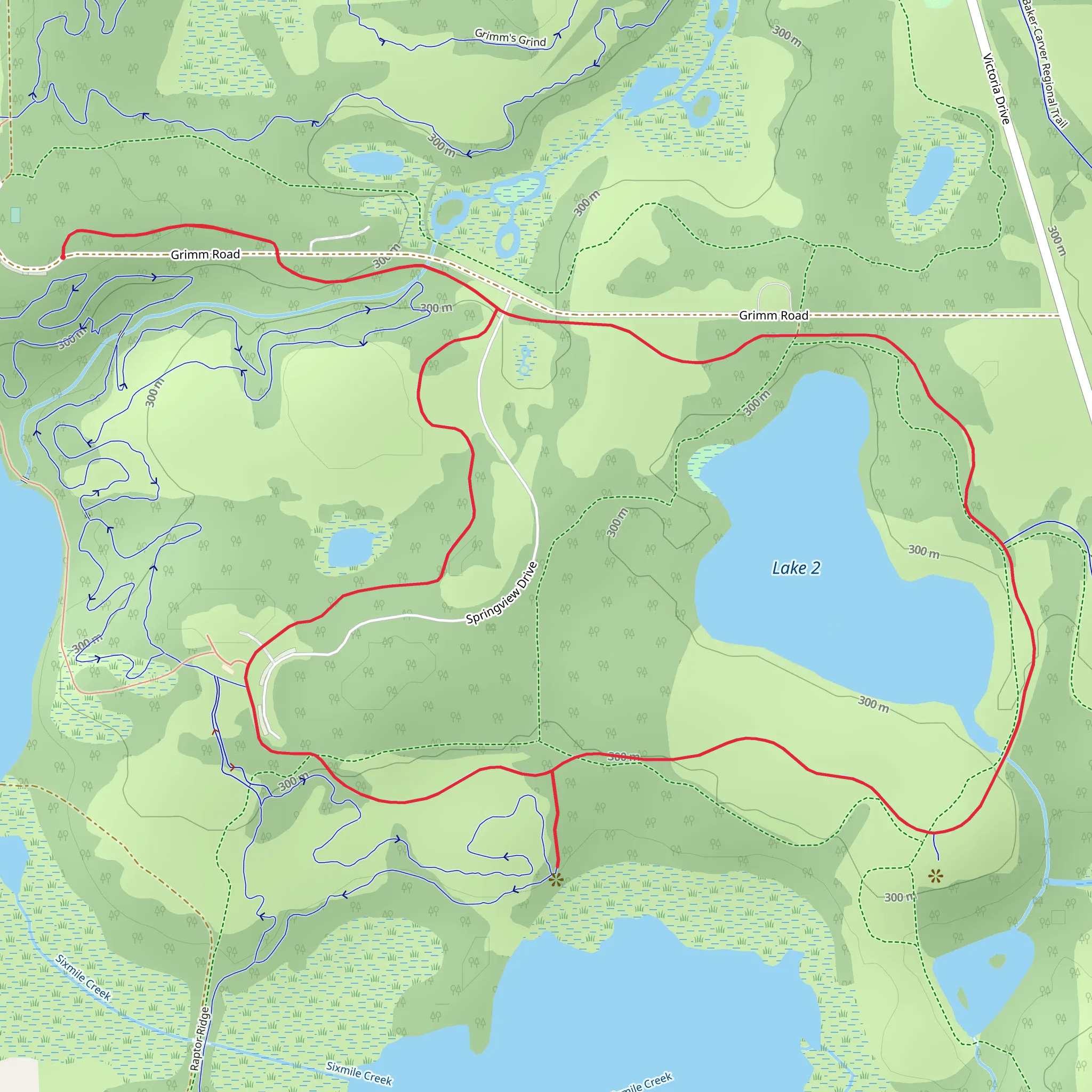 Lake 2 Loop from Grimm Road mobile static map