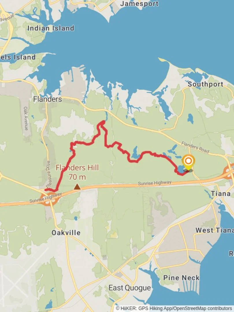 Paumanok Path Trail from Bellows Pond Suffolk County New York