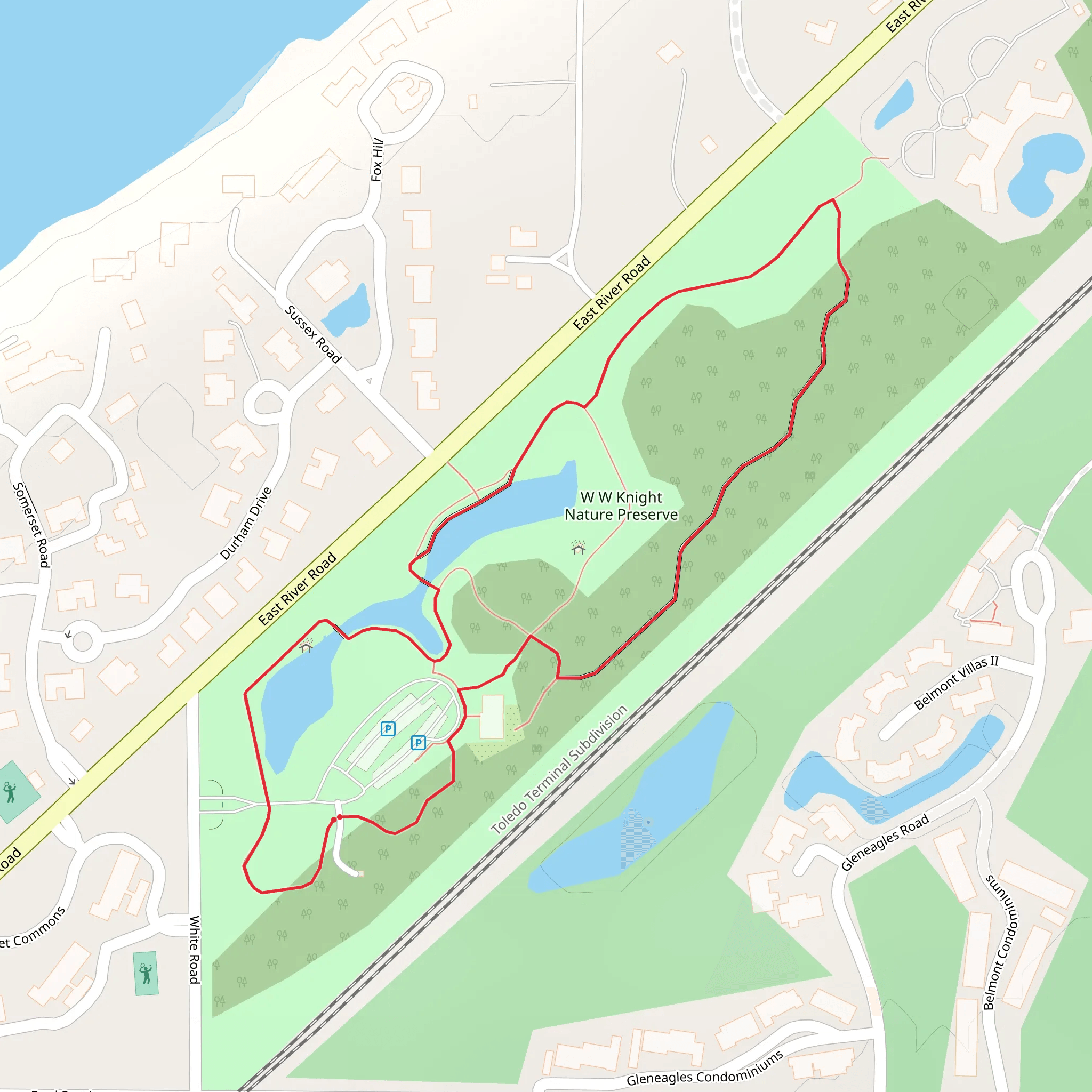 WW Knight Nature Preserve Loop mobile static map