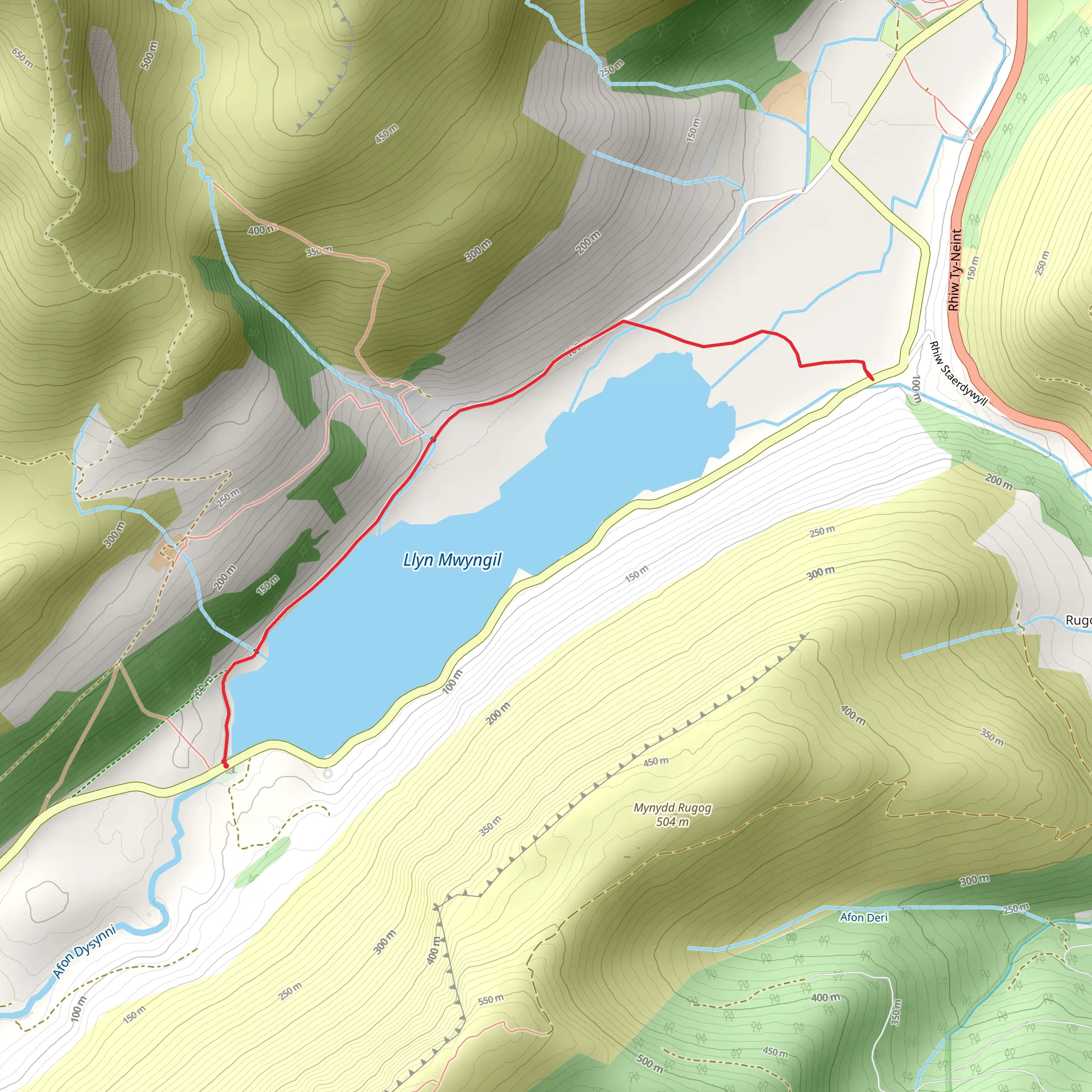 Tal-y-llyn Lake Walk mobile static map