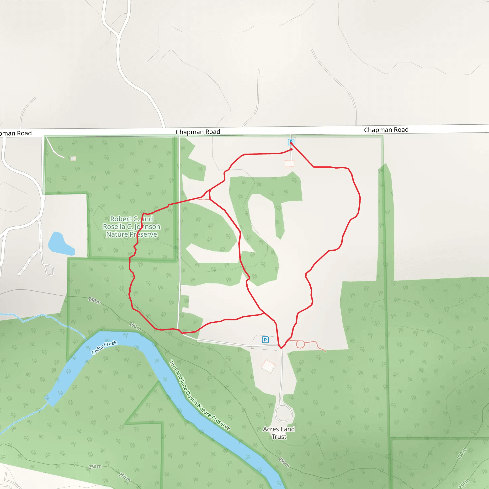 Chapman Road Loop mobile static map
