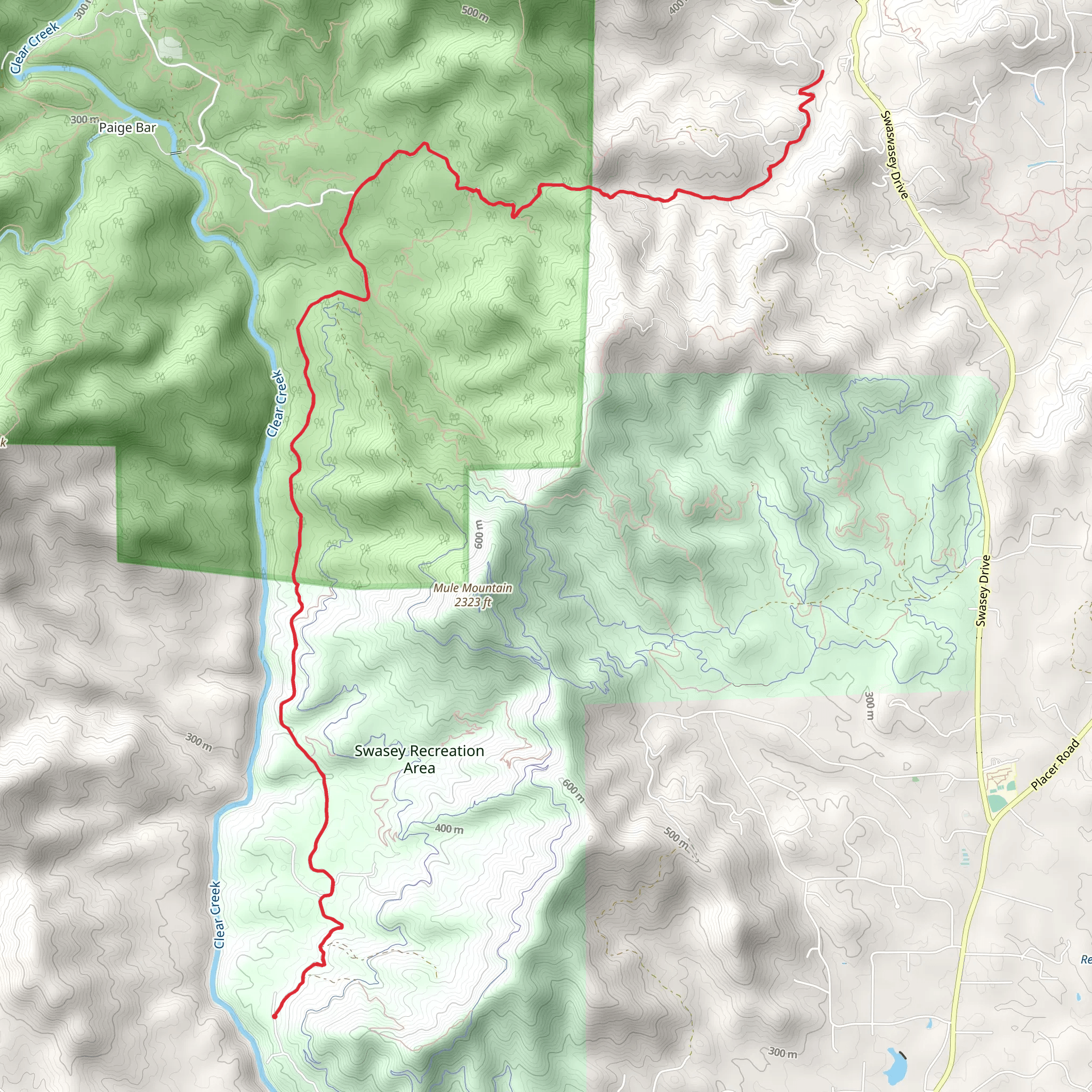 Muletown Road mobile static map