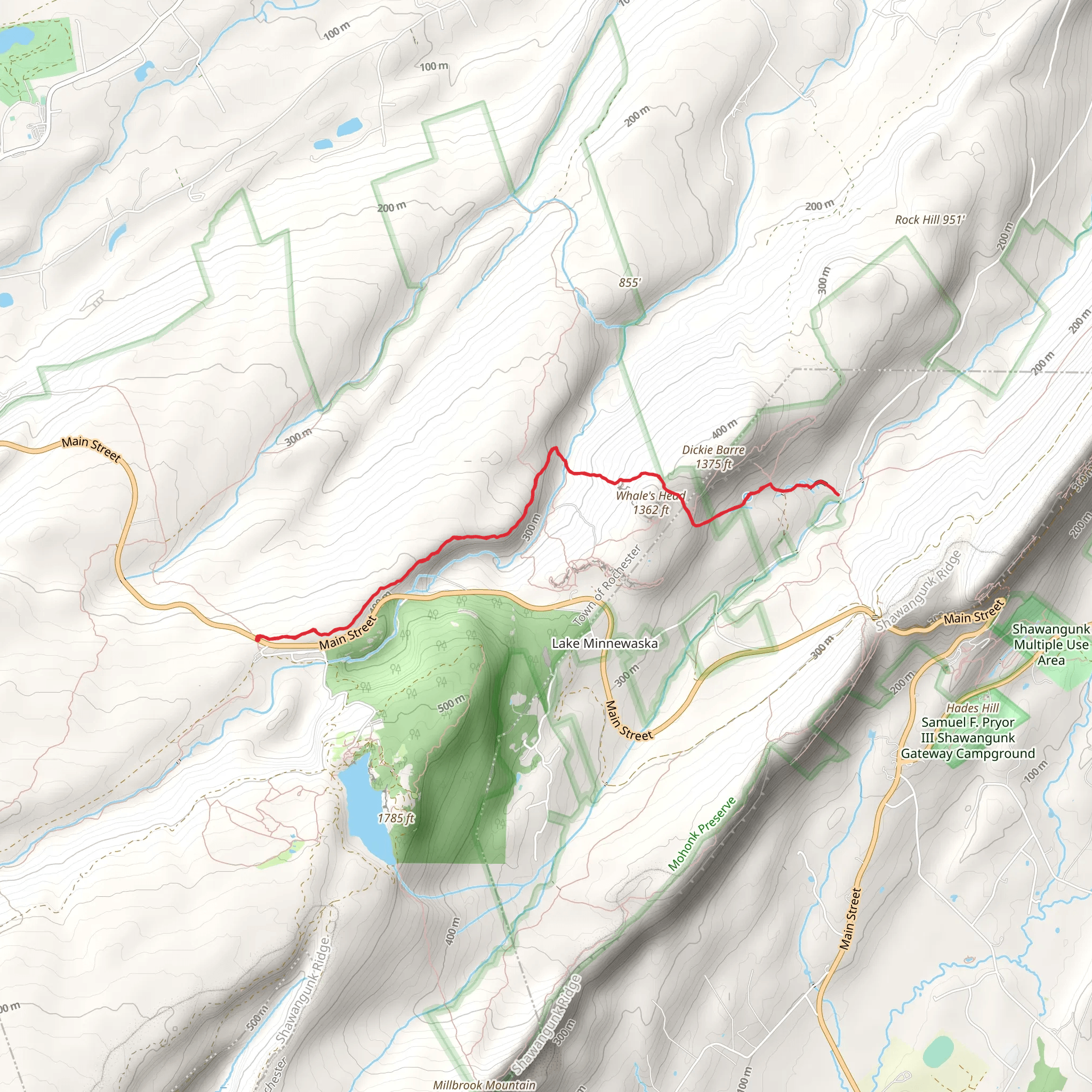 Shawangunk Ridge Trail mobile static map