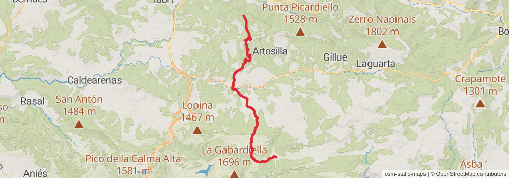 GR 16 Serrablo Trail stage 4 Map