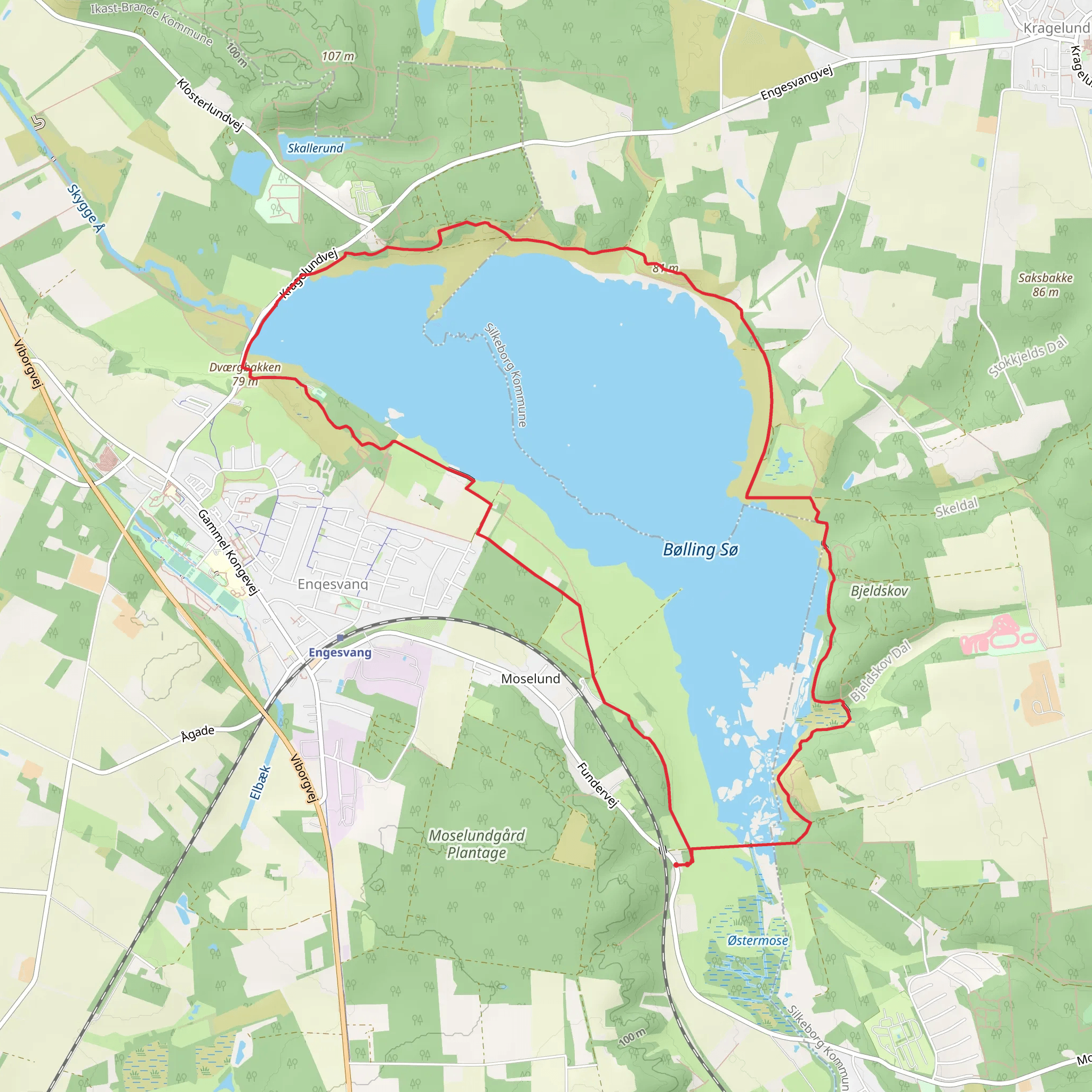 Bølling Lake Loop mobile static map