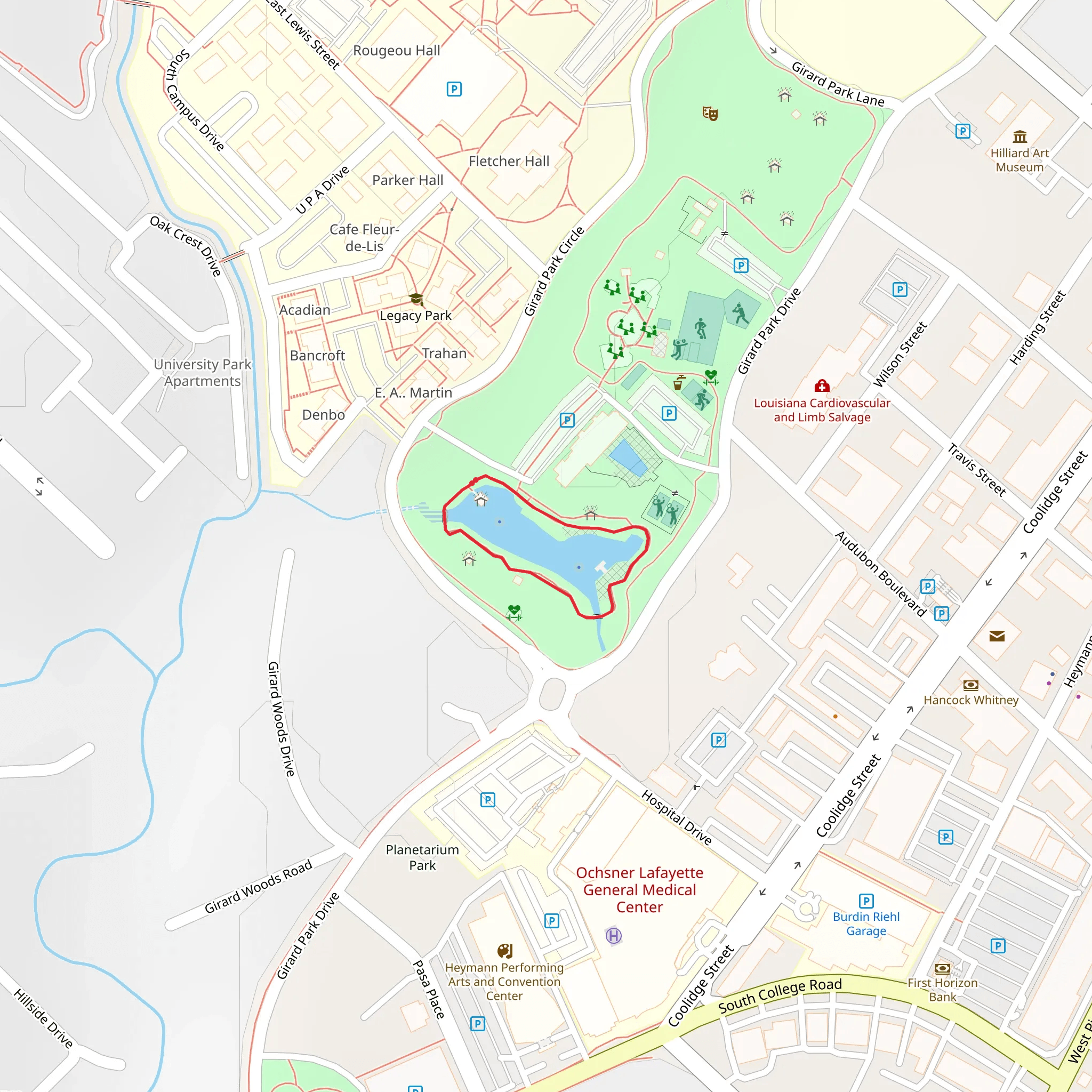 Girard Park Loop mobile static map