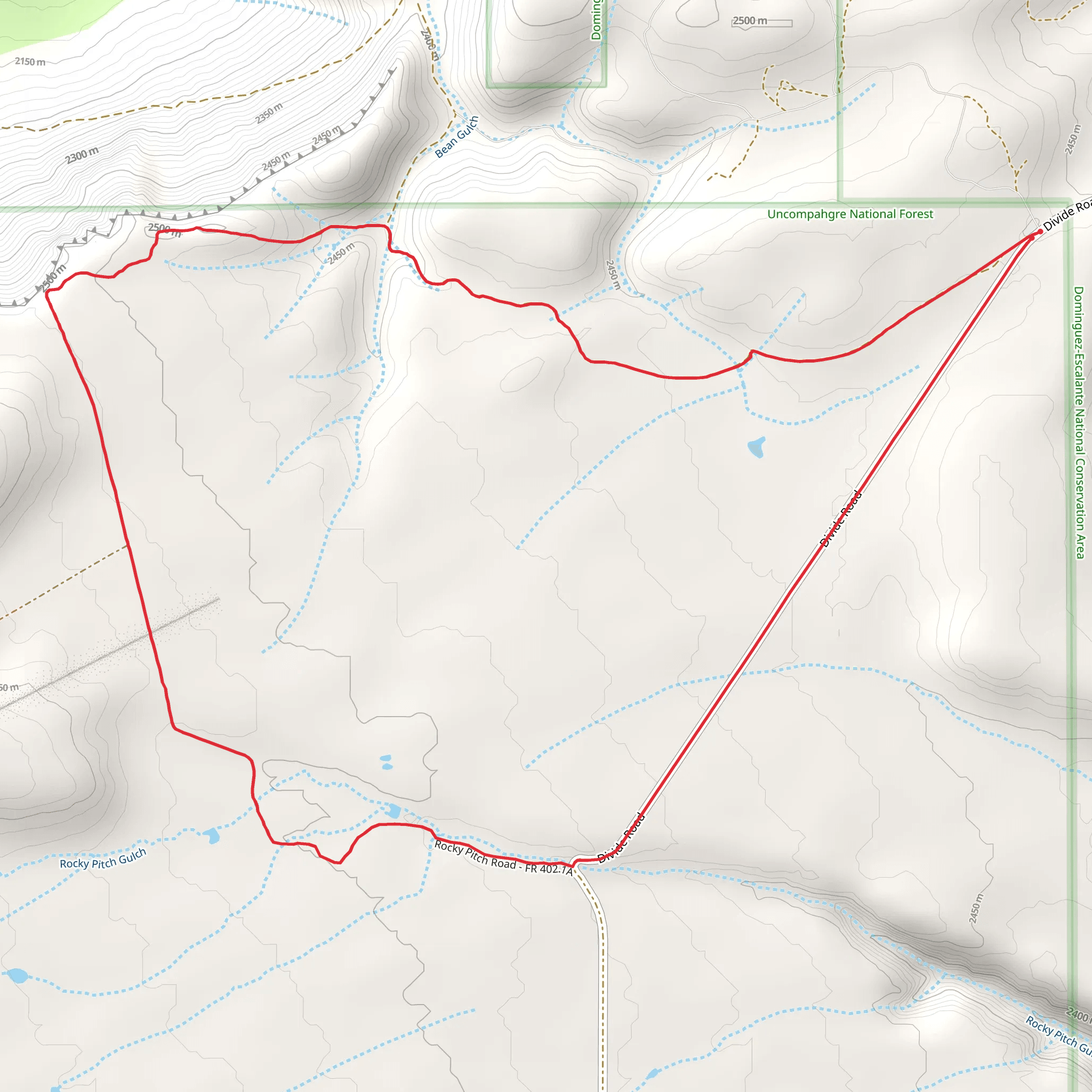 Rocky Pitch Loop Trail mobile static map
