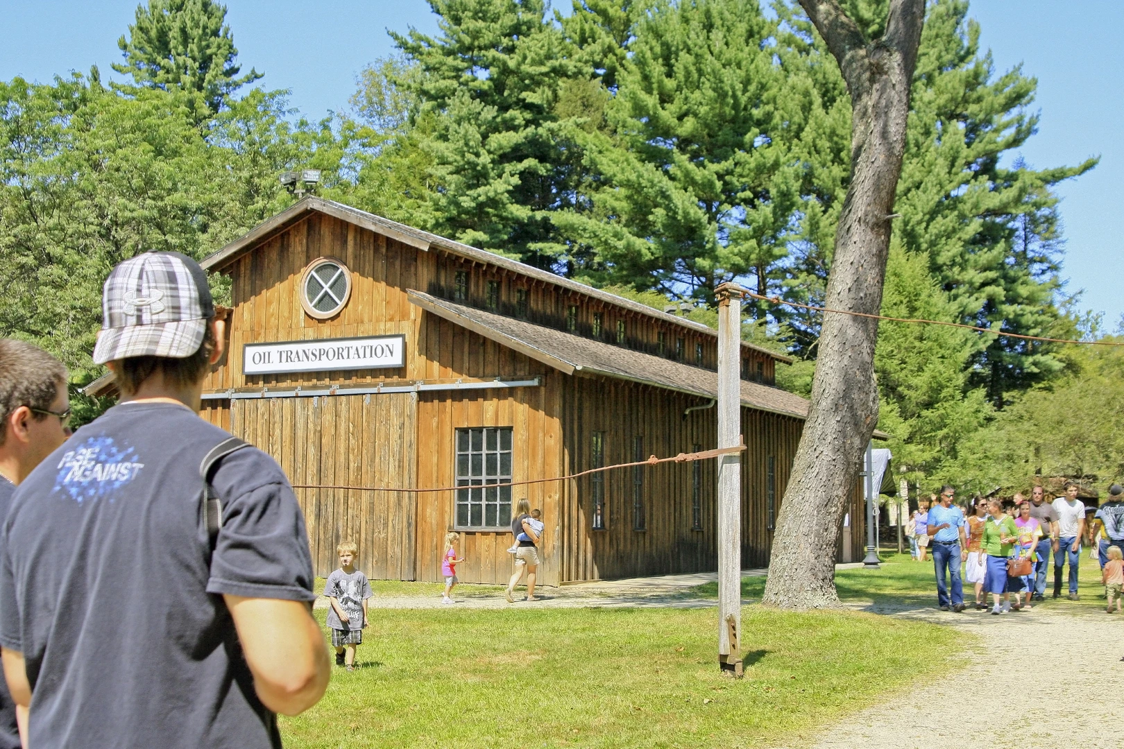 An image depicting the trail Oil Creek in Drake Well State Park and its surrounding area.