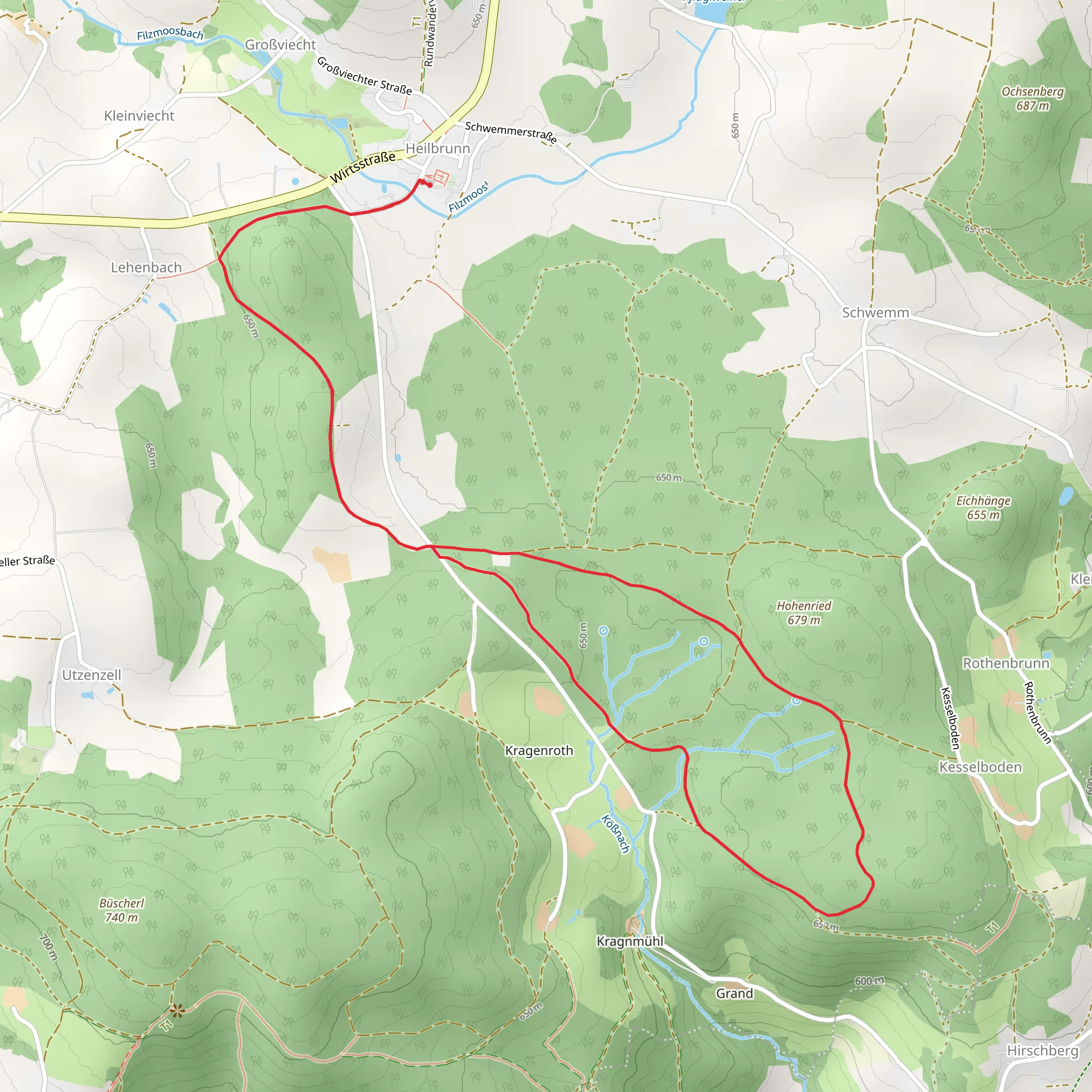 Rundwanderweg 4 and 6 mobile static map