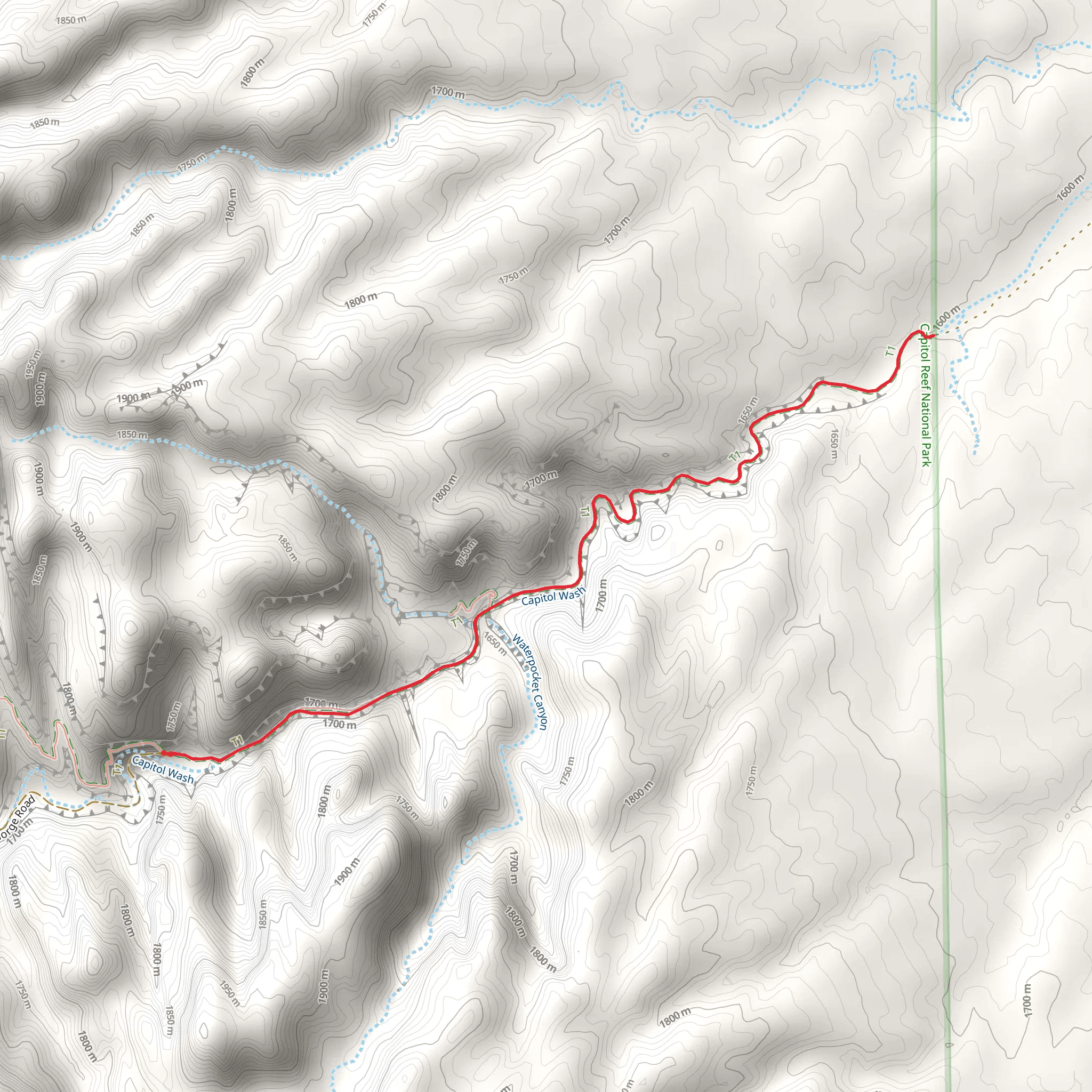 Capitol Gorge mobile static map