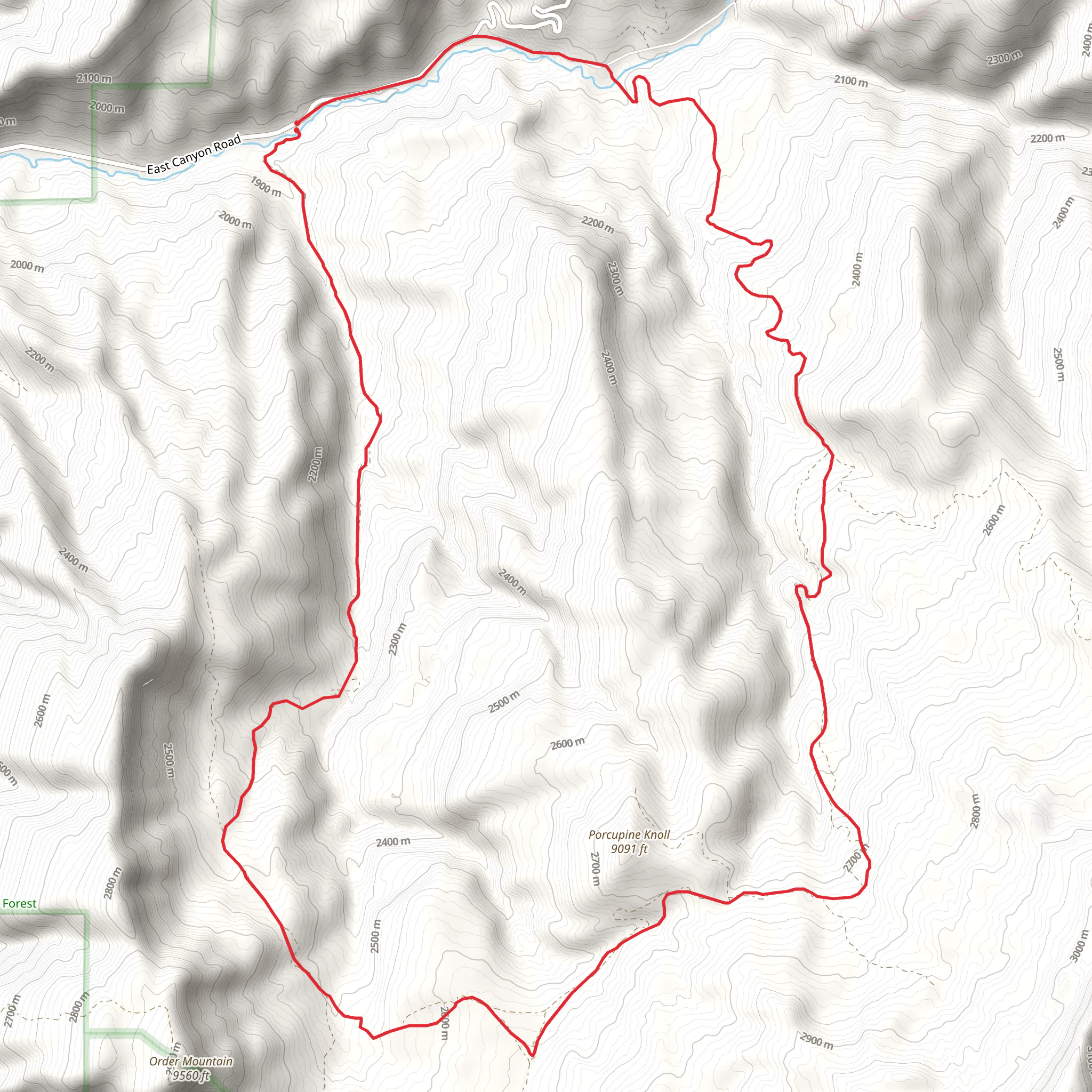 Clear Creek and Beaver Creek Loop mobile static map