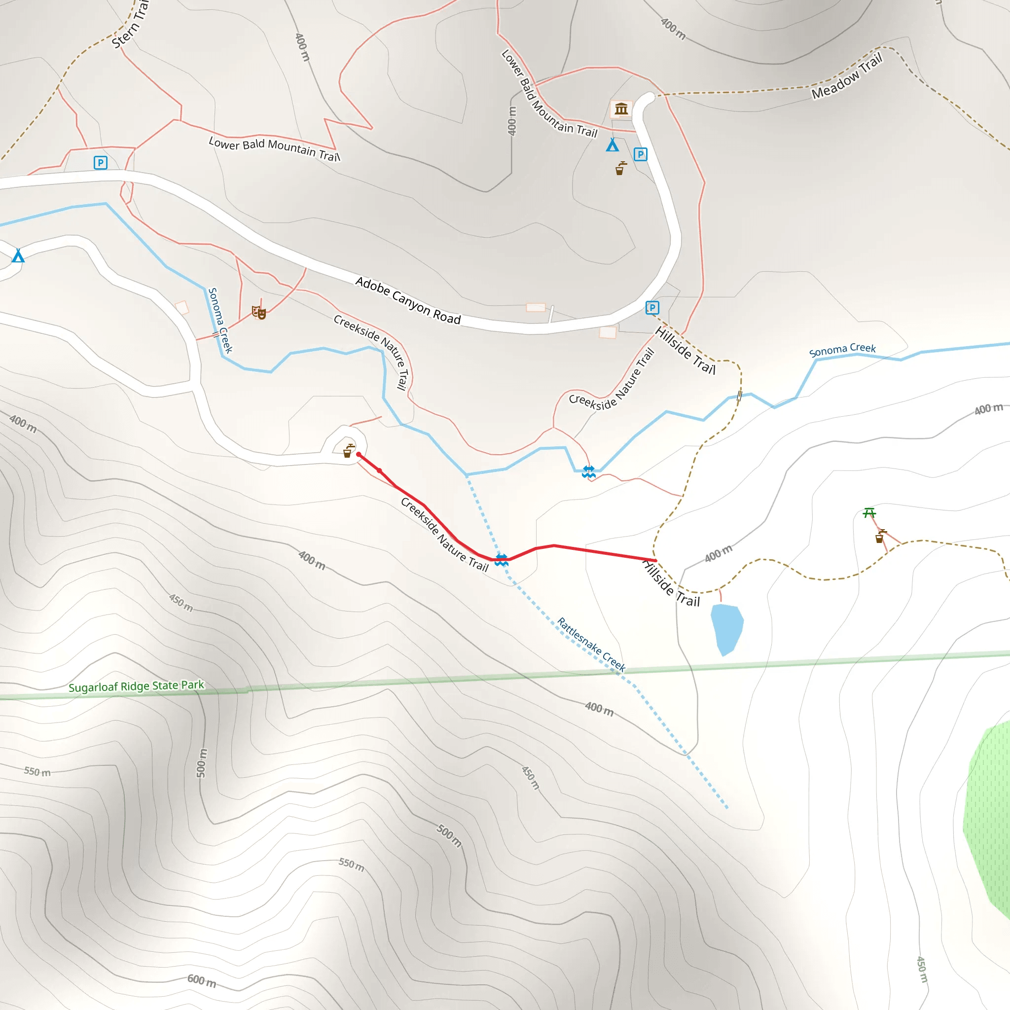 Creekside Nature Trail mobile static map